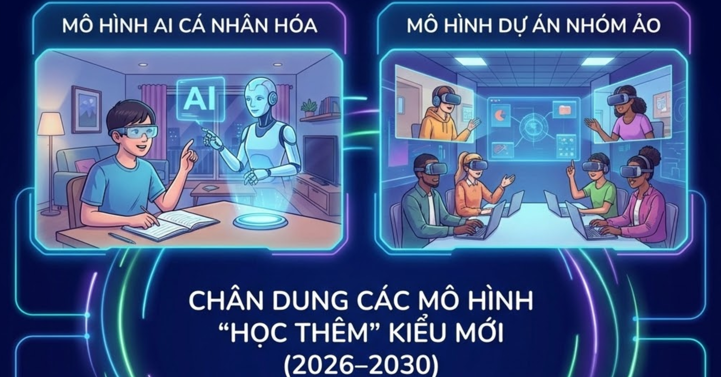 Chân dung các mô hình "học thêm" kiểu mới giai đoạn 2026–2030