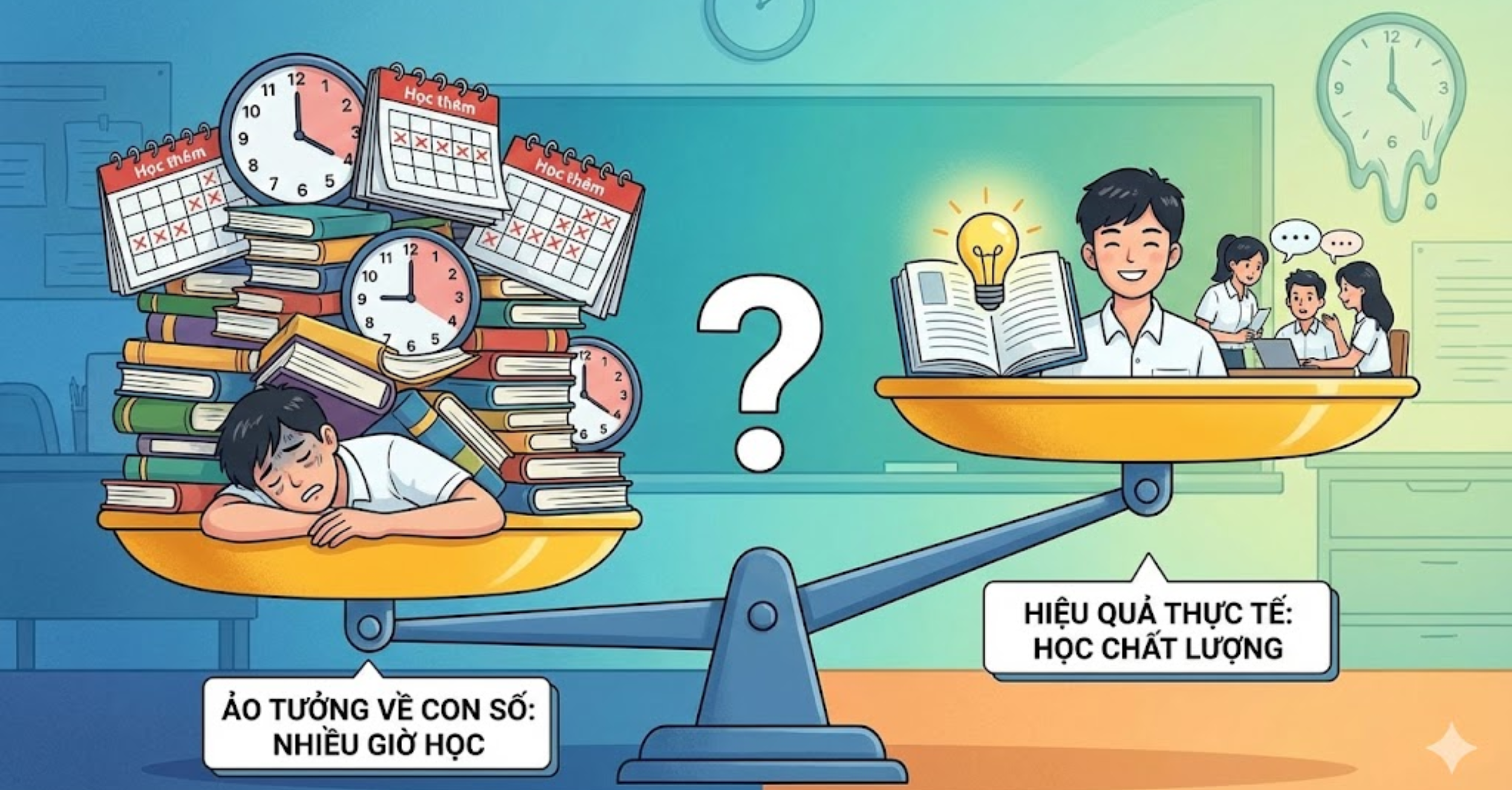 Ảo tưởng về con số: Tại sao nhiều giờ học thêm chưa chắc đã tốt?