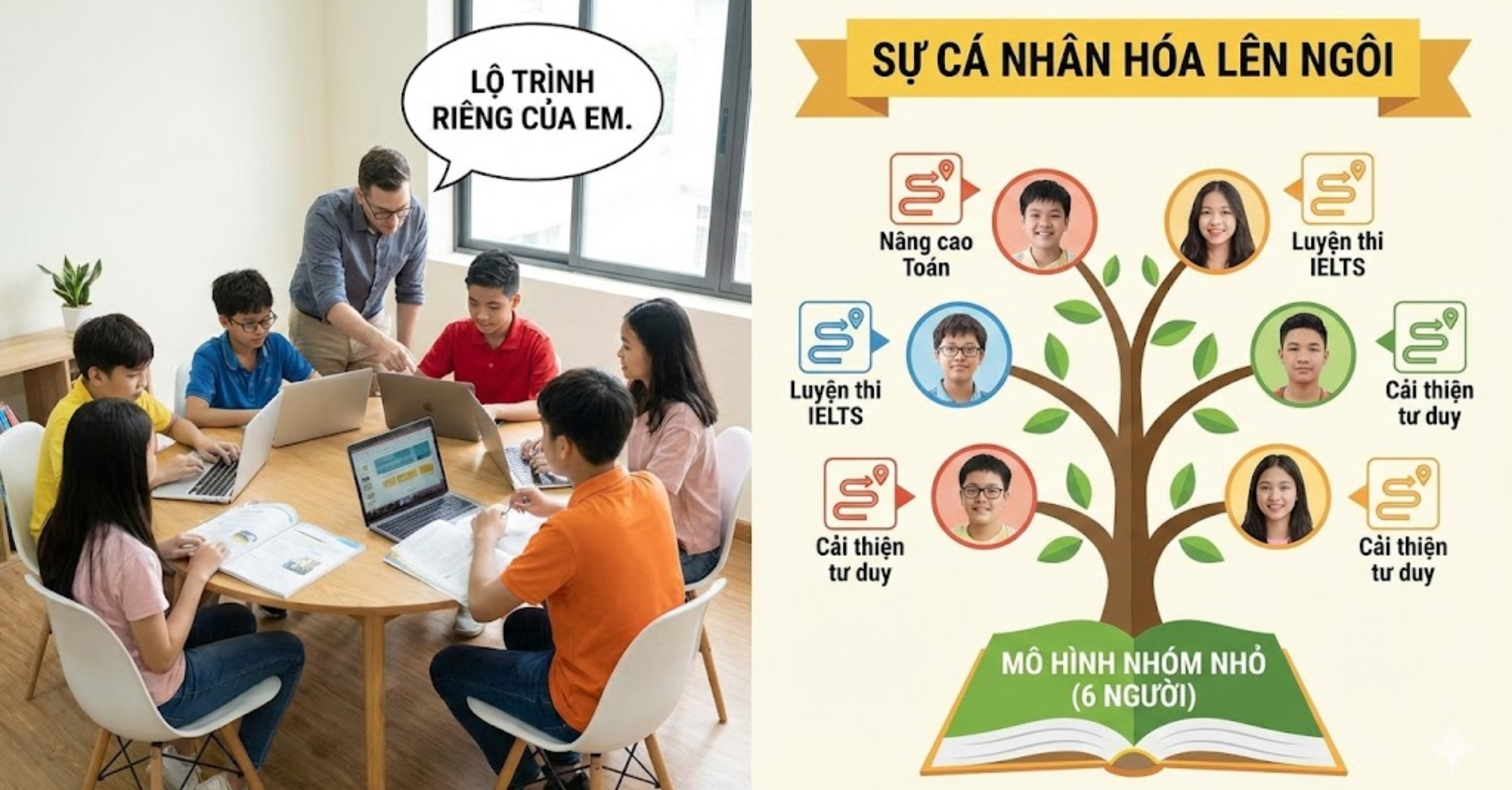 Mô hình nhóm nhỏ 6 người: Sự cá nhân hóa lên ngôi