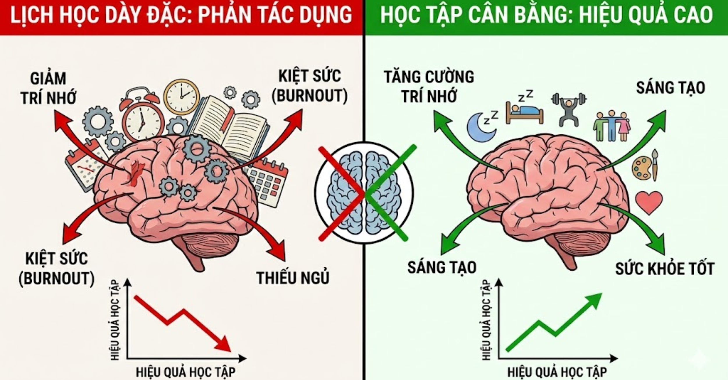 Góc Nhìn Khoa Học: Tại Sao "Lịch Học Dày Đặc" Lại Phản Tác Dụng?