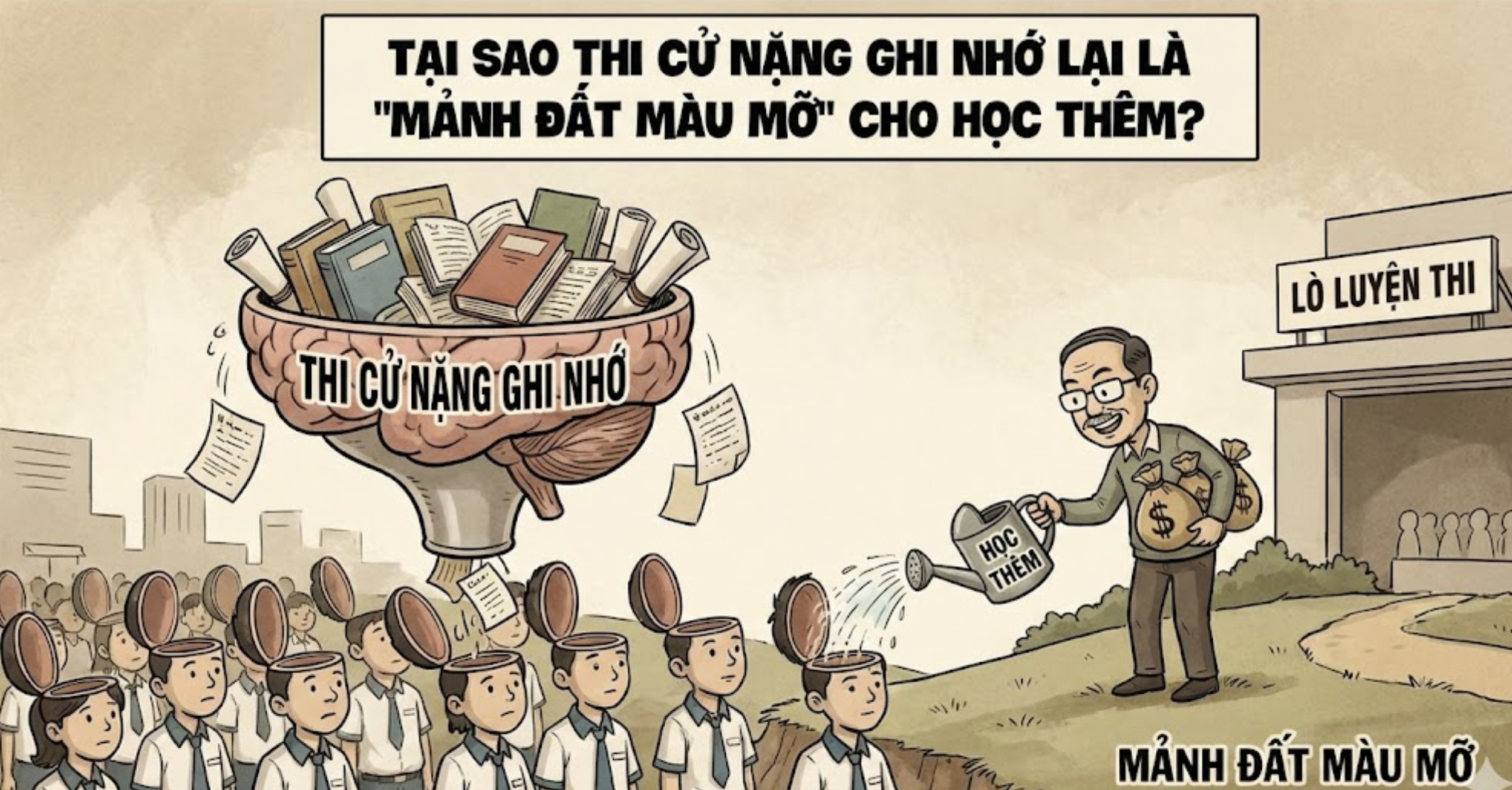 Tại Sao Thi Cử Nặng Ghi Nhớ Lại Là "Mảnh Đất Màu Mỡ" Cho Học Thêm?