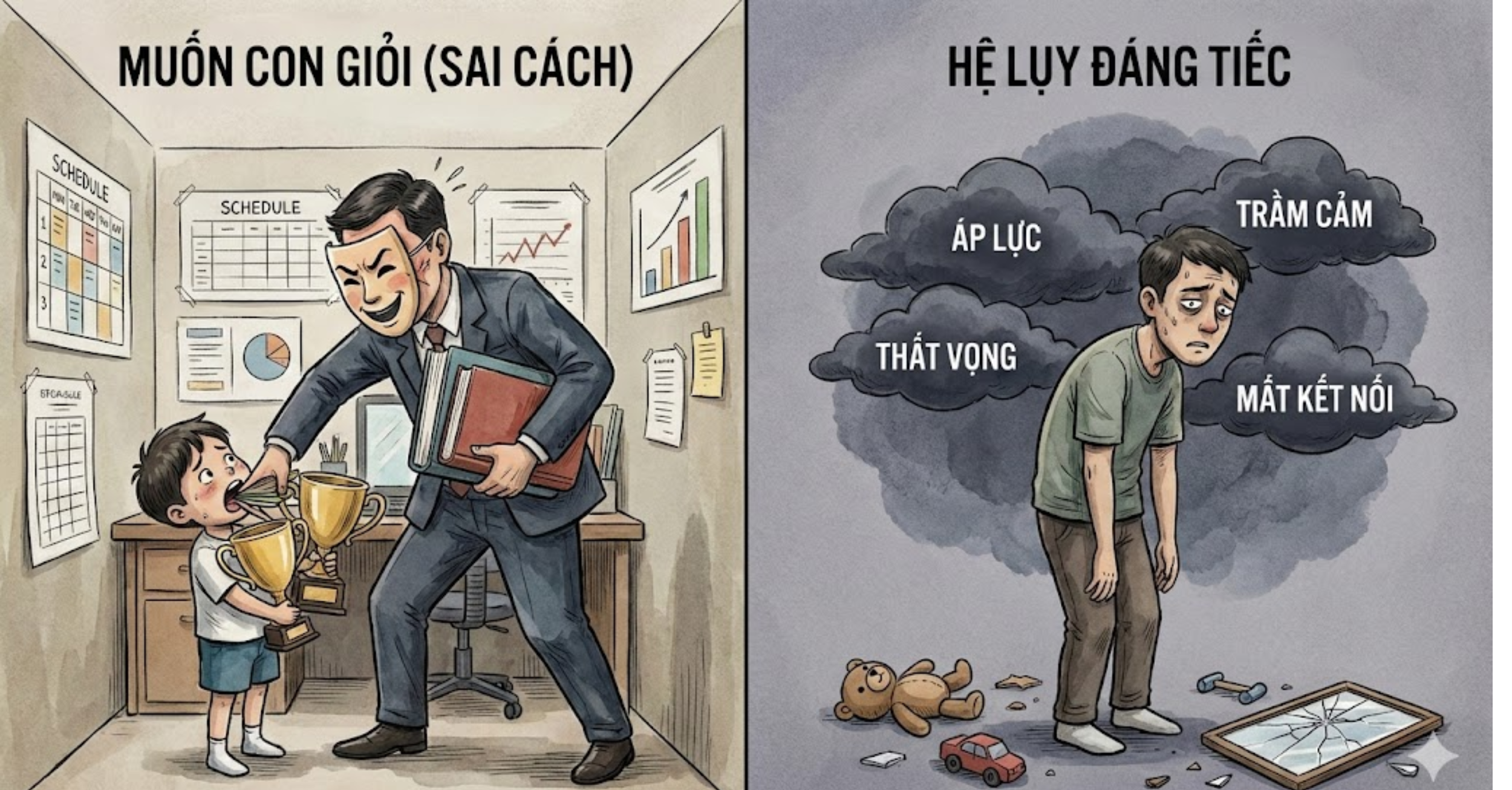 Những Hệ Lụy Đáng Tiếc Khi "Muốn Con Giỏi" Sai Cách