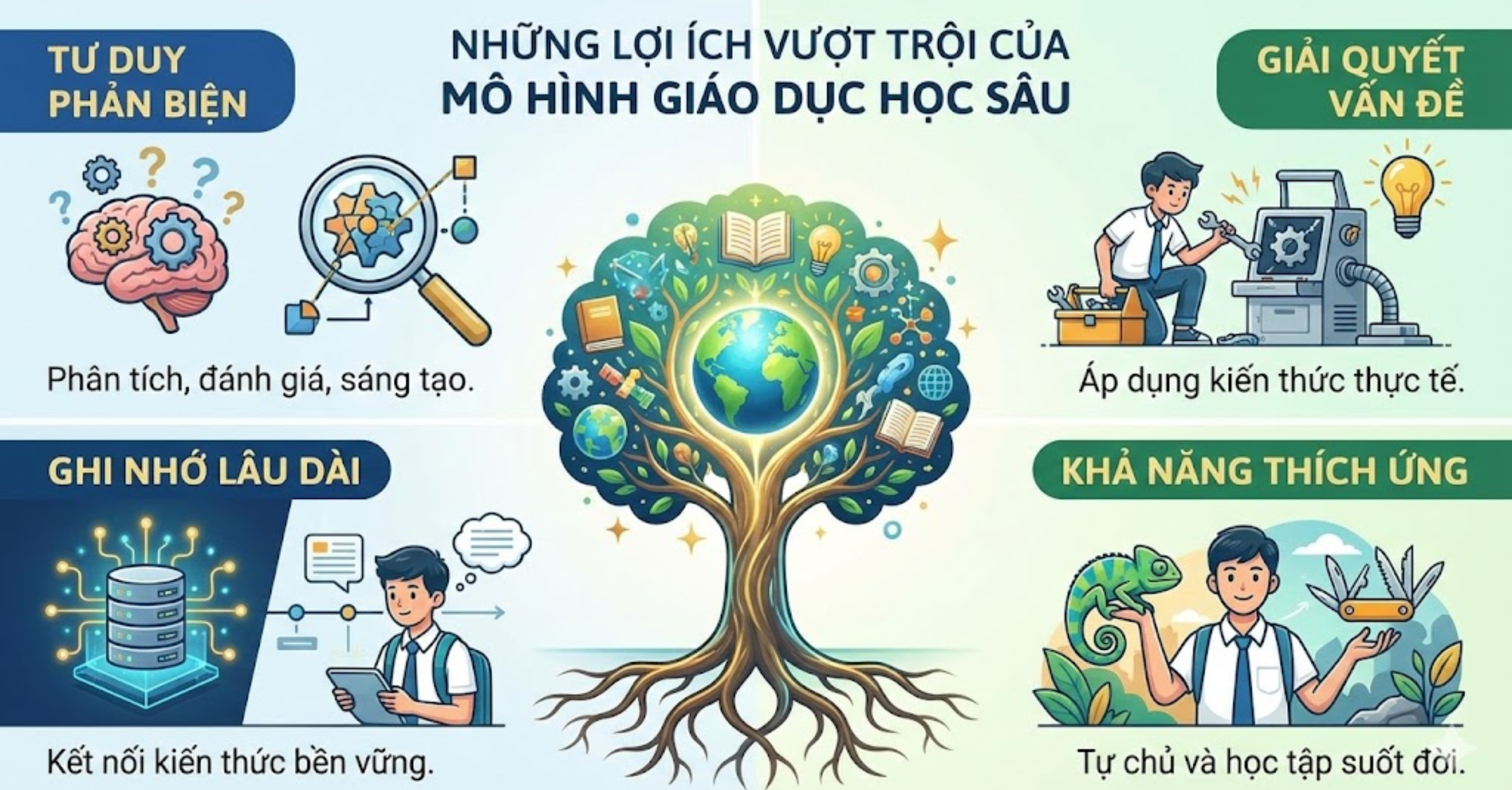 Những lợi ích vượt trội của mô hình giáo dục học sâu