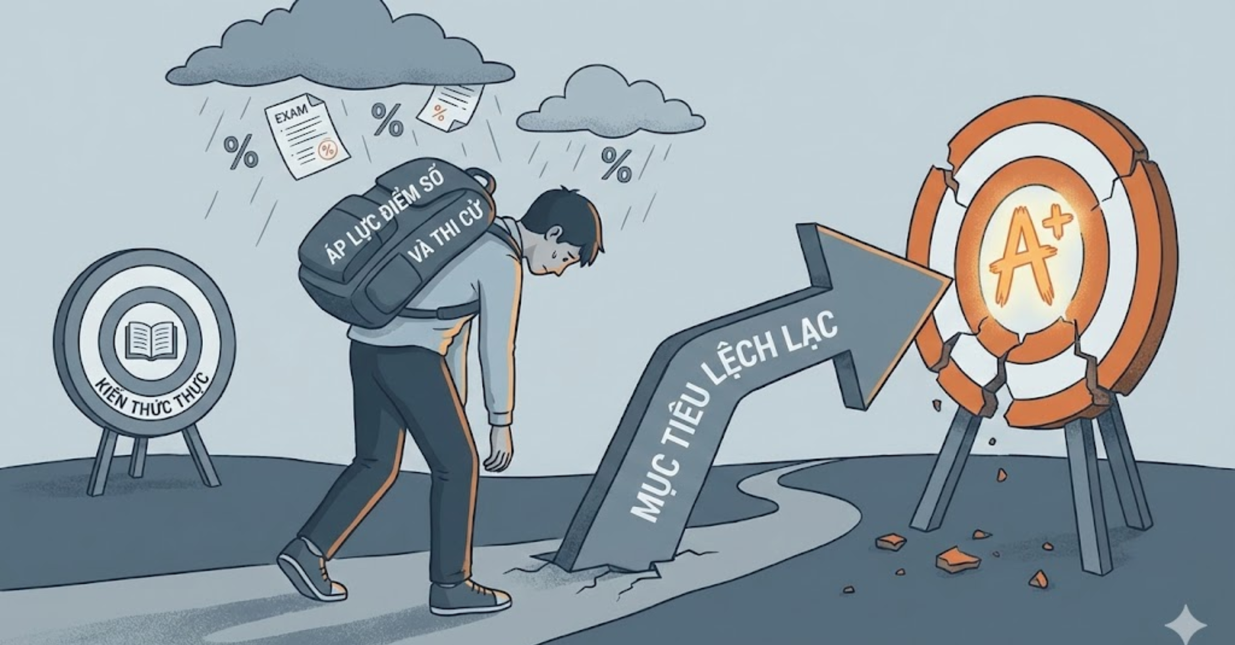 Áp lực điểm số và thi cử: Mục tiêu bị lệch lạc