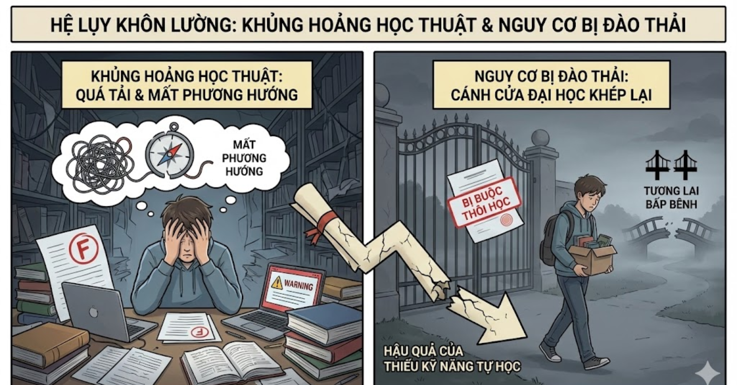 Khủng hoảng học thuật và nguy cơ bị đào thải