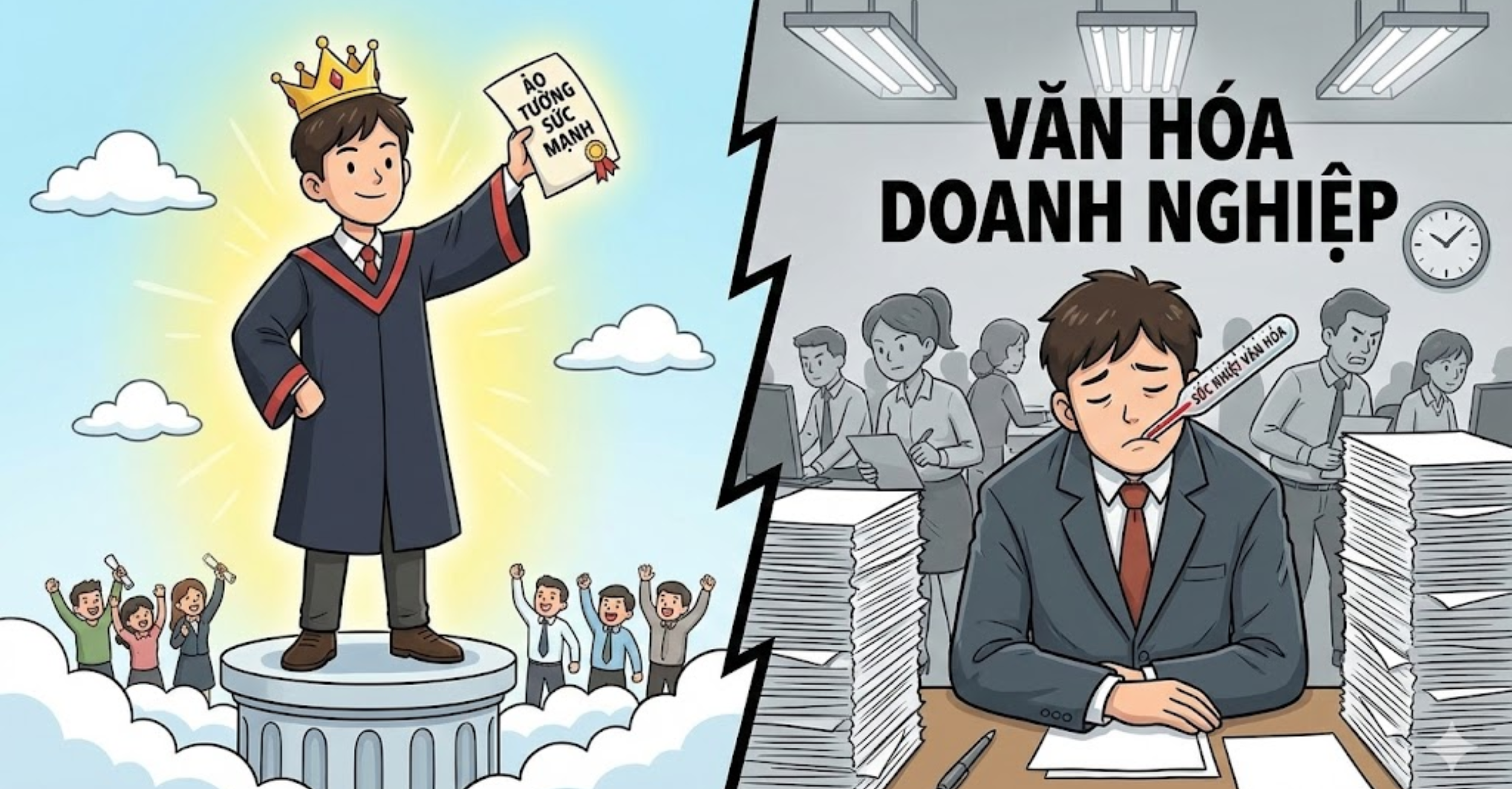 Ảo tưởng sức mạnh và cú "sốc nhiệt" văn hóa doanh nghiệp