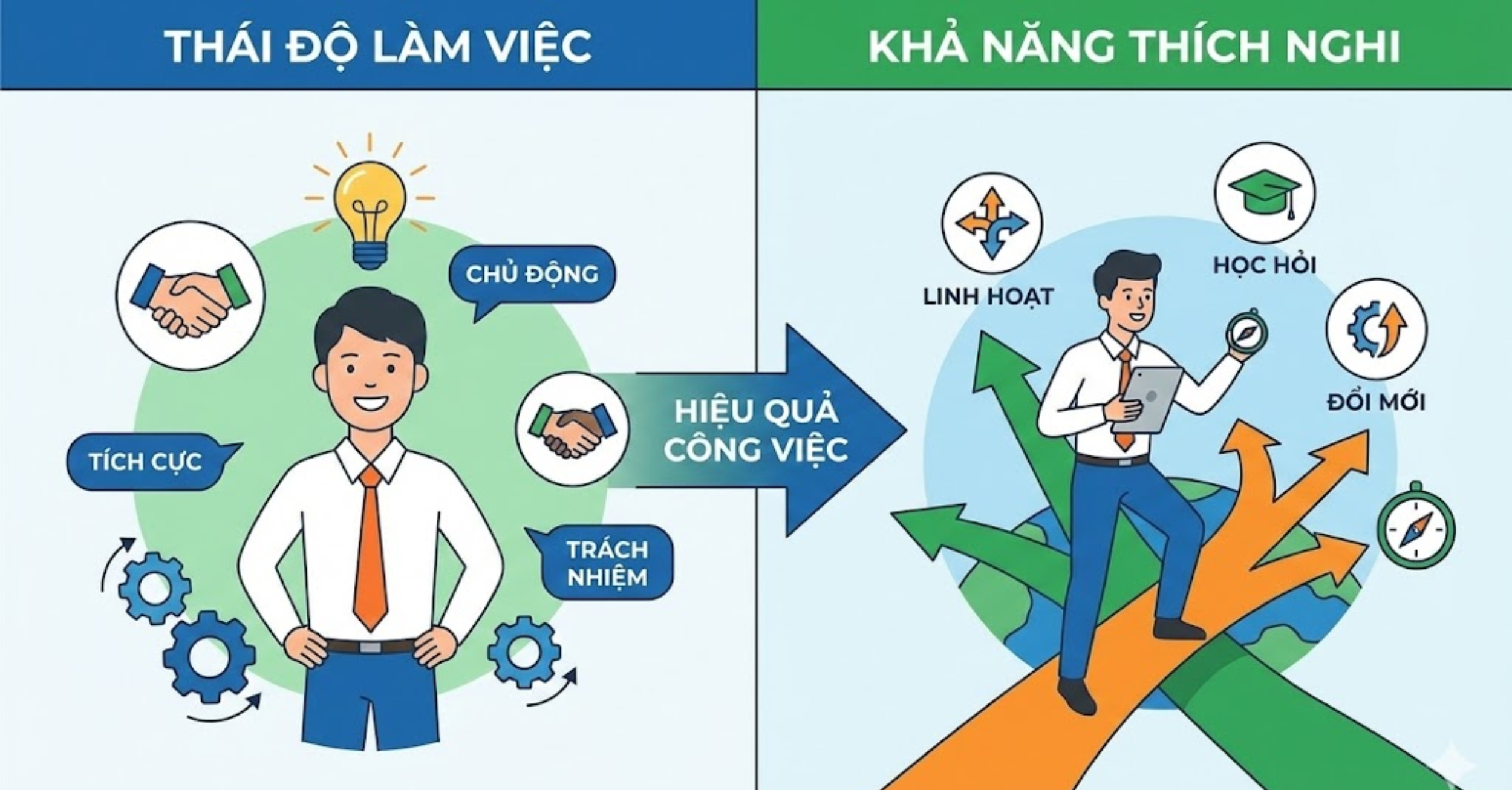 Thái độ làm việc và khả năng thích nghi (Attitude & Adaptability)