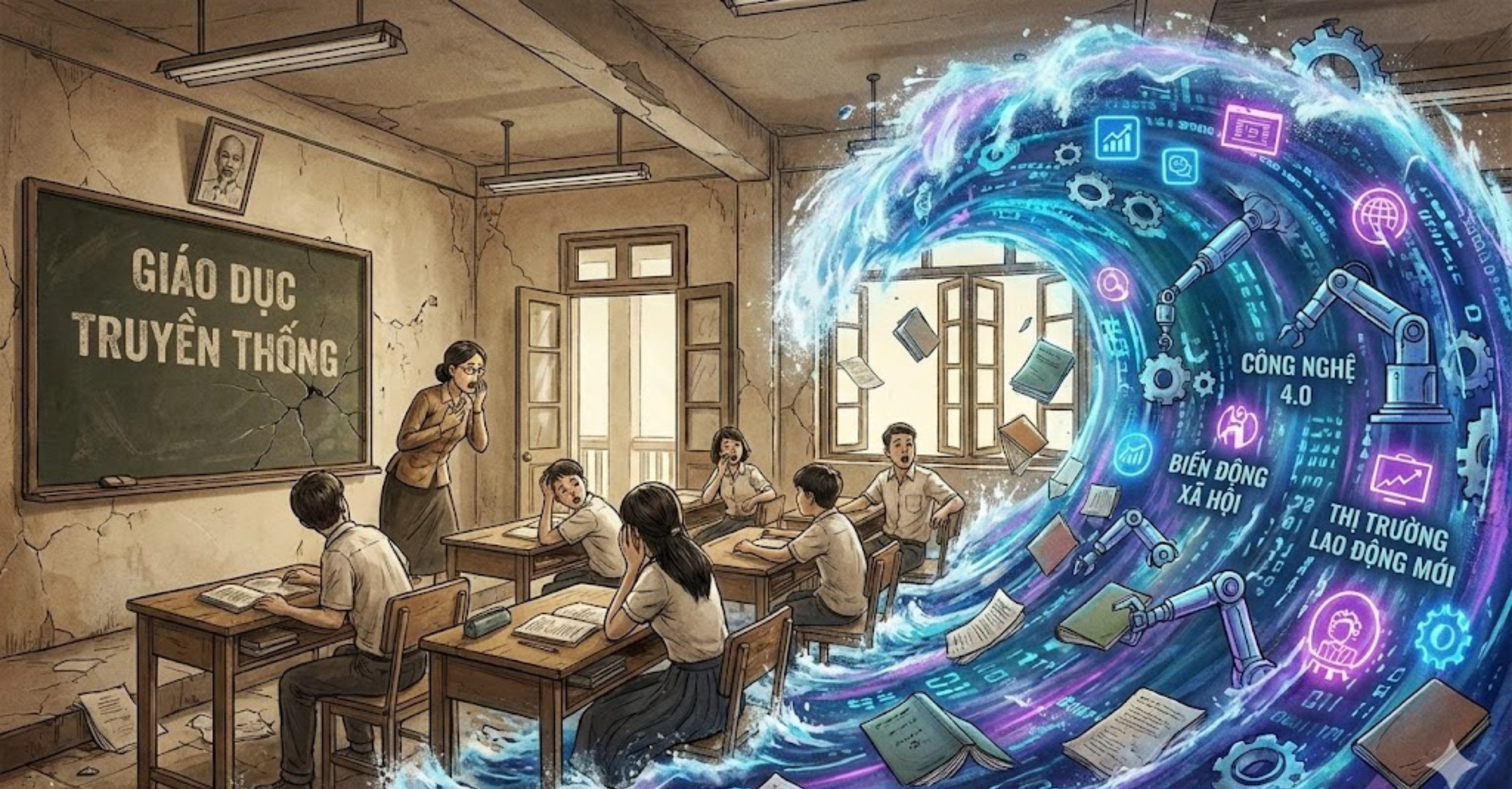 Tại sao giáo dục truyền thống đang "hụt hơi" trước những cơn sóng biến động?