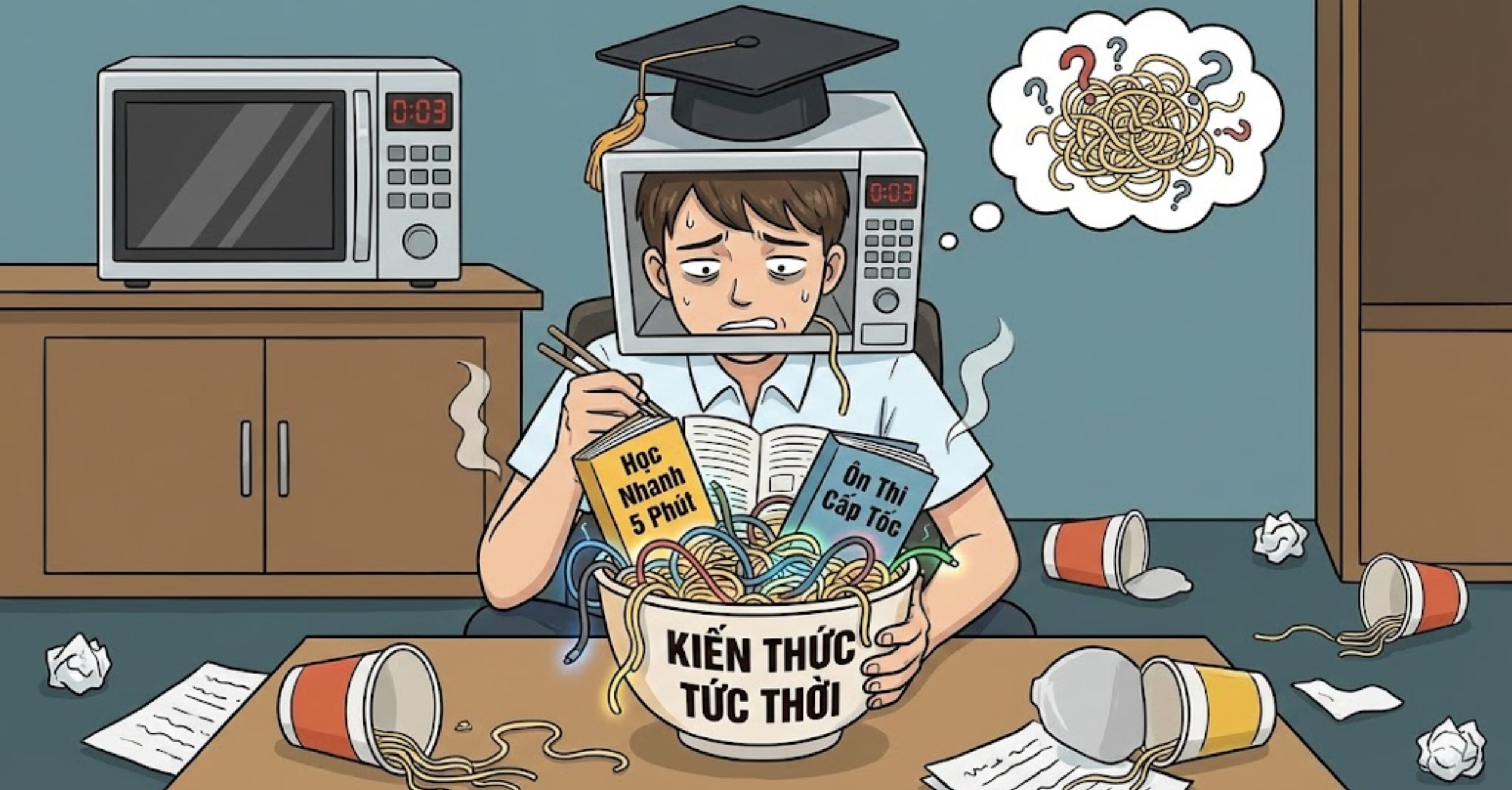 Học kiểu "mì ăn liền"