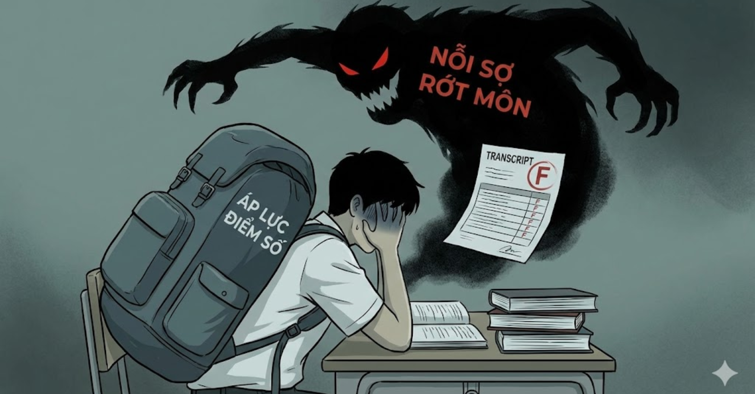 Áp lực điểm số và nỗi sợ "rớt môn"