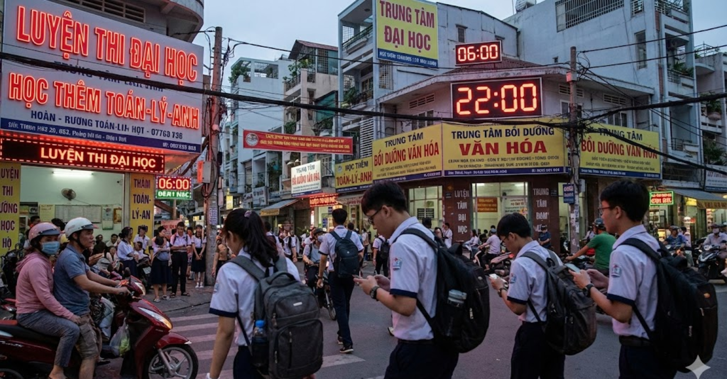 Thực trạng "Ma trận" học thêm: Khi 24h một ngày là không đủ