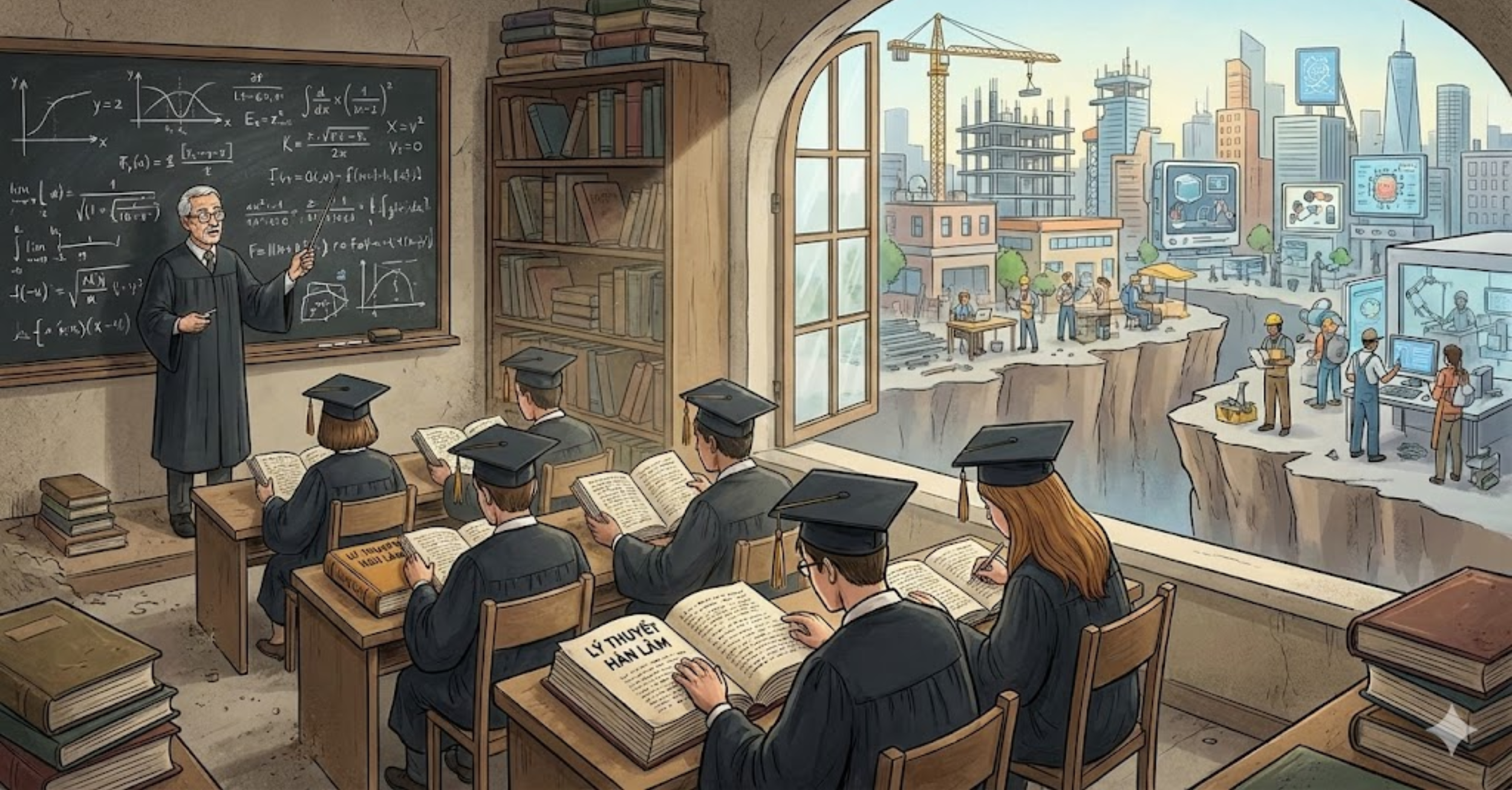 Chương trình học nặng tính hàn lâm, xa rời thực tế