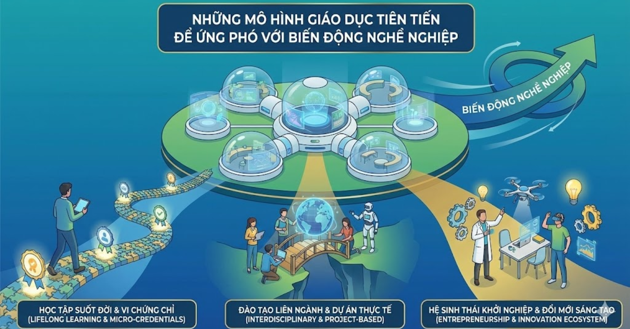 Những mô hình giáo dục tiên tiến để ứng phó với biến động nghề nghiệp