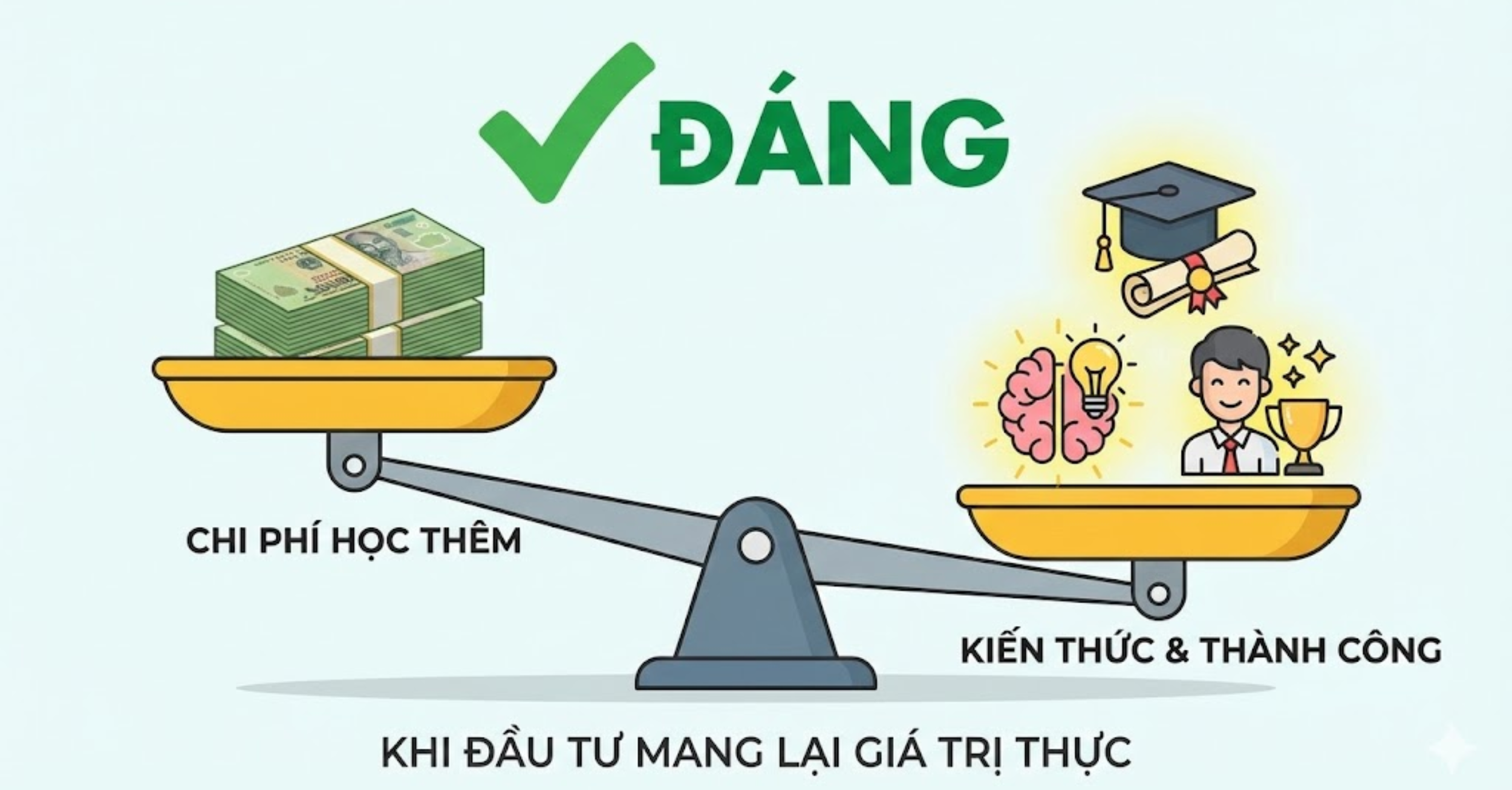 Khi nào thì việc chi tiền cho học thêm là "Đáng"?