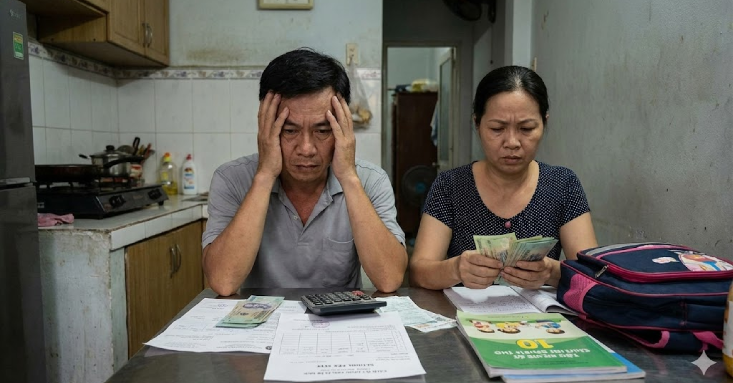 Gánh nặng tài chính lên vai phụ huynh