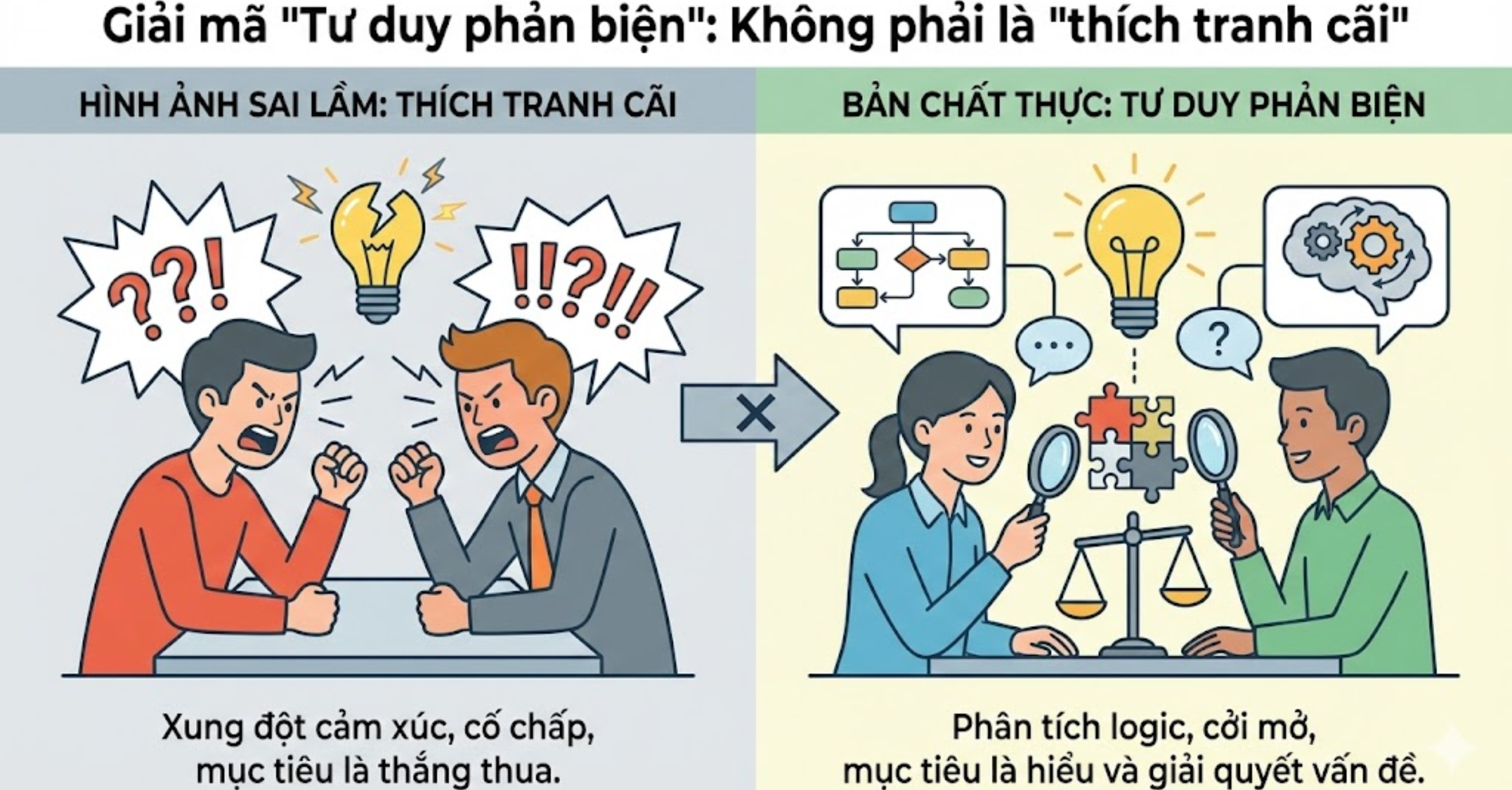 Giải mã "Tư duy phản biện": Không phải là "thích tranh cãi"