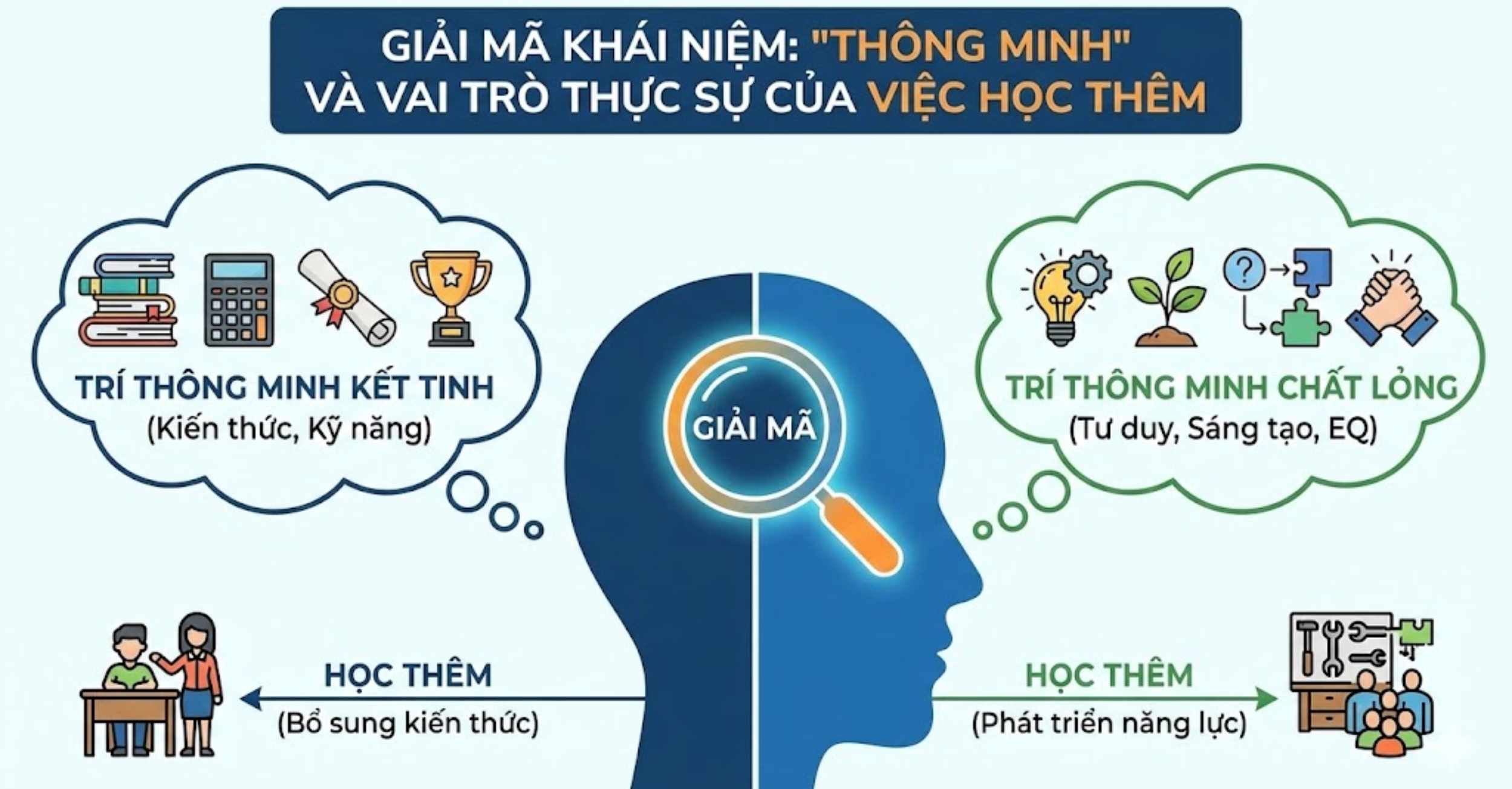 Giải mã khái niệm: "Thông minh" và vai trò thực sự của việc học thêm