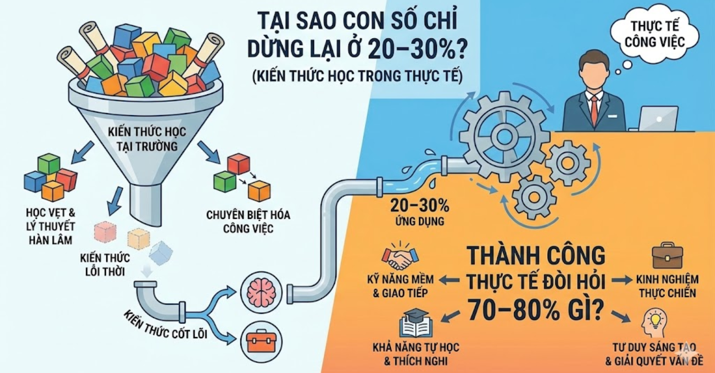 Tại sao con số chỉ dừng lại ở 20–30%?