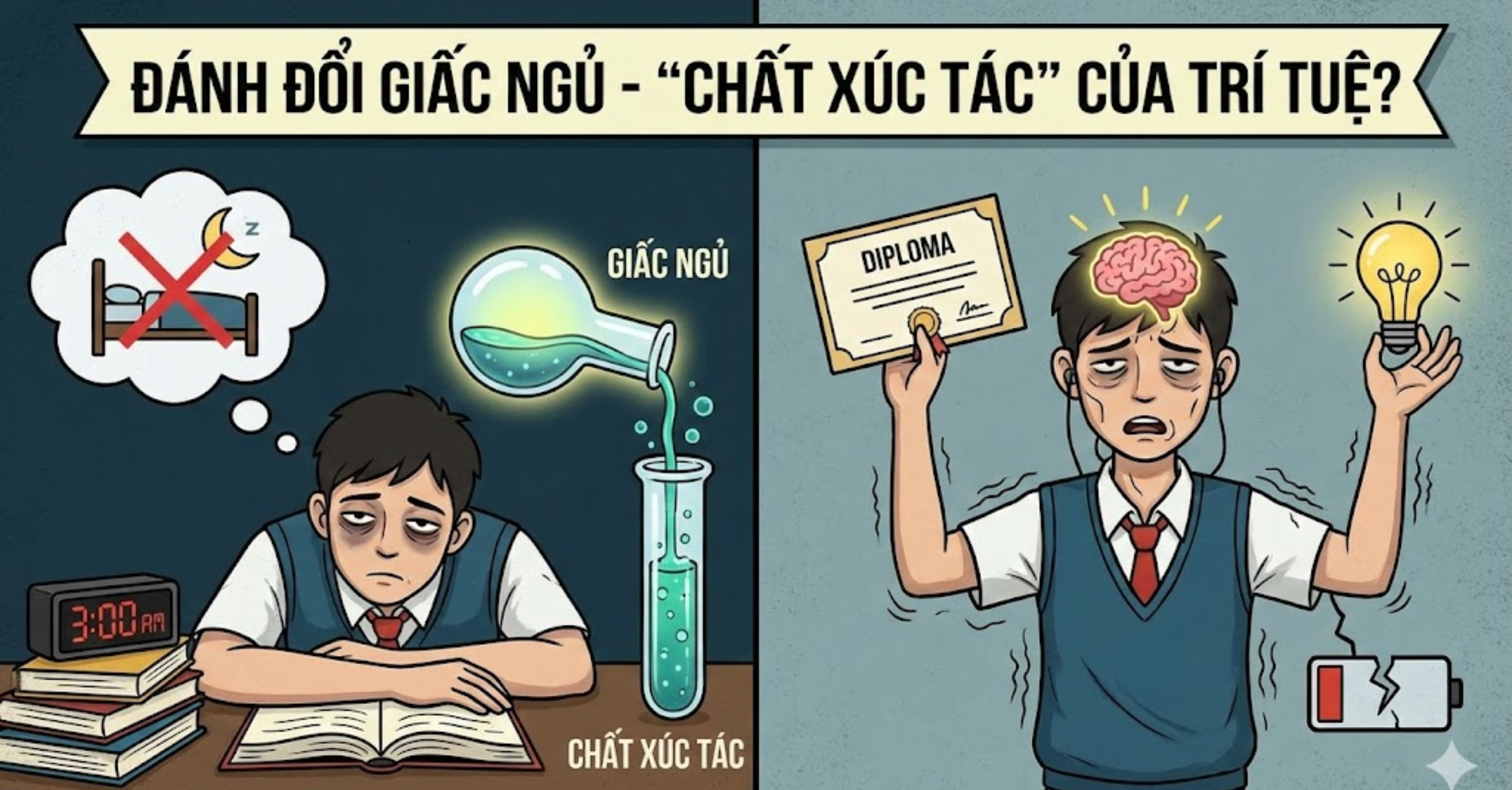 Đánh đổi giấc ngủ - "Chất xúc tác" của trí tuệ