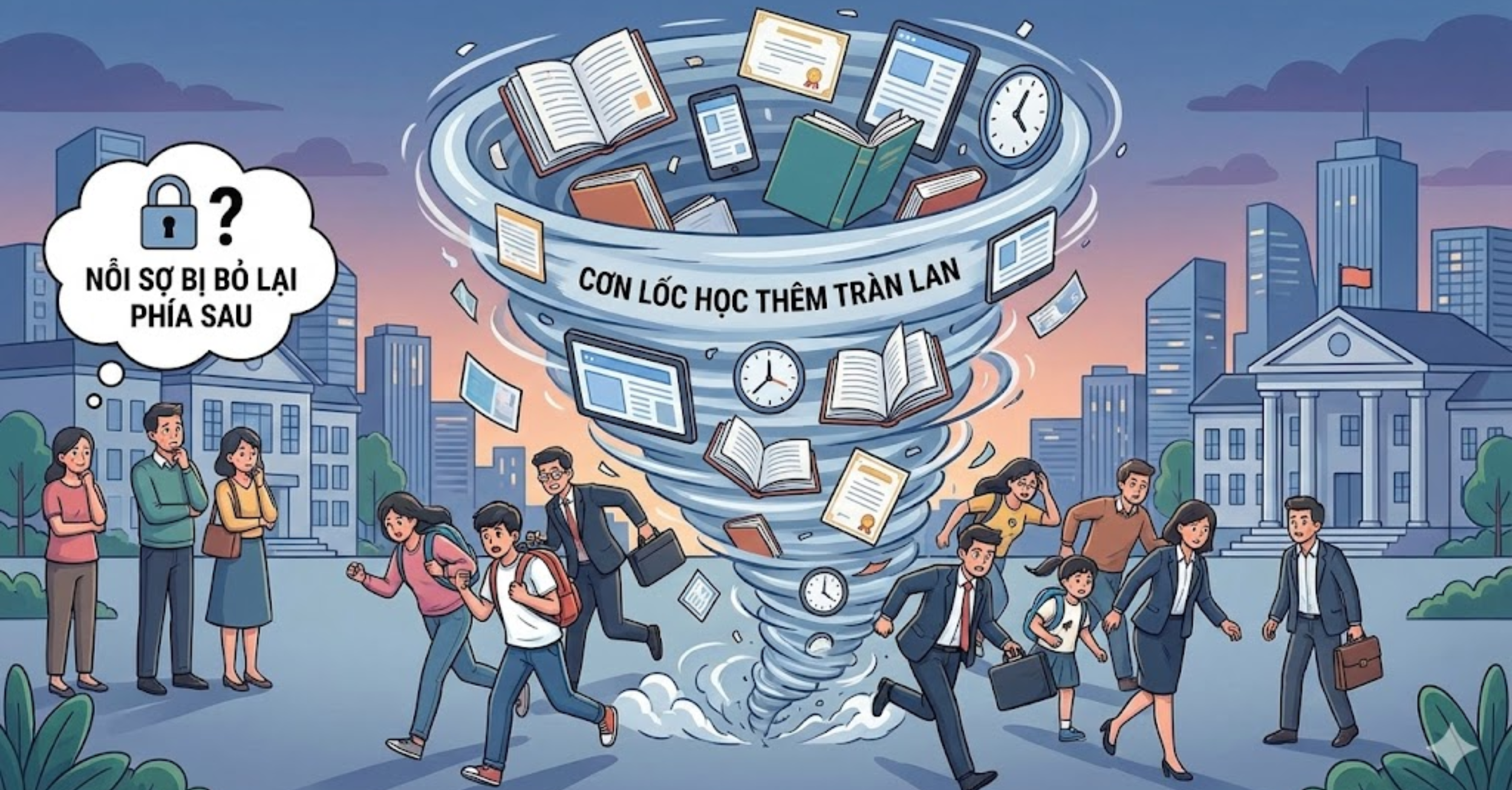 Thực trạng "cơn lốc" học thêm tràn lan và nỗi sợ bị bỏ lại phía sau