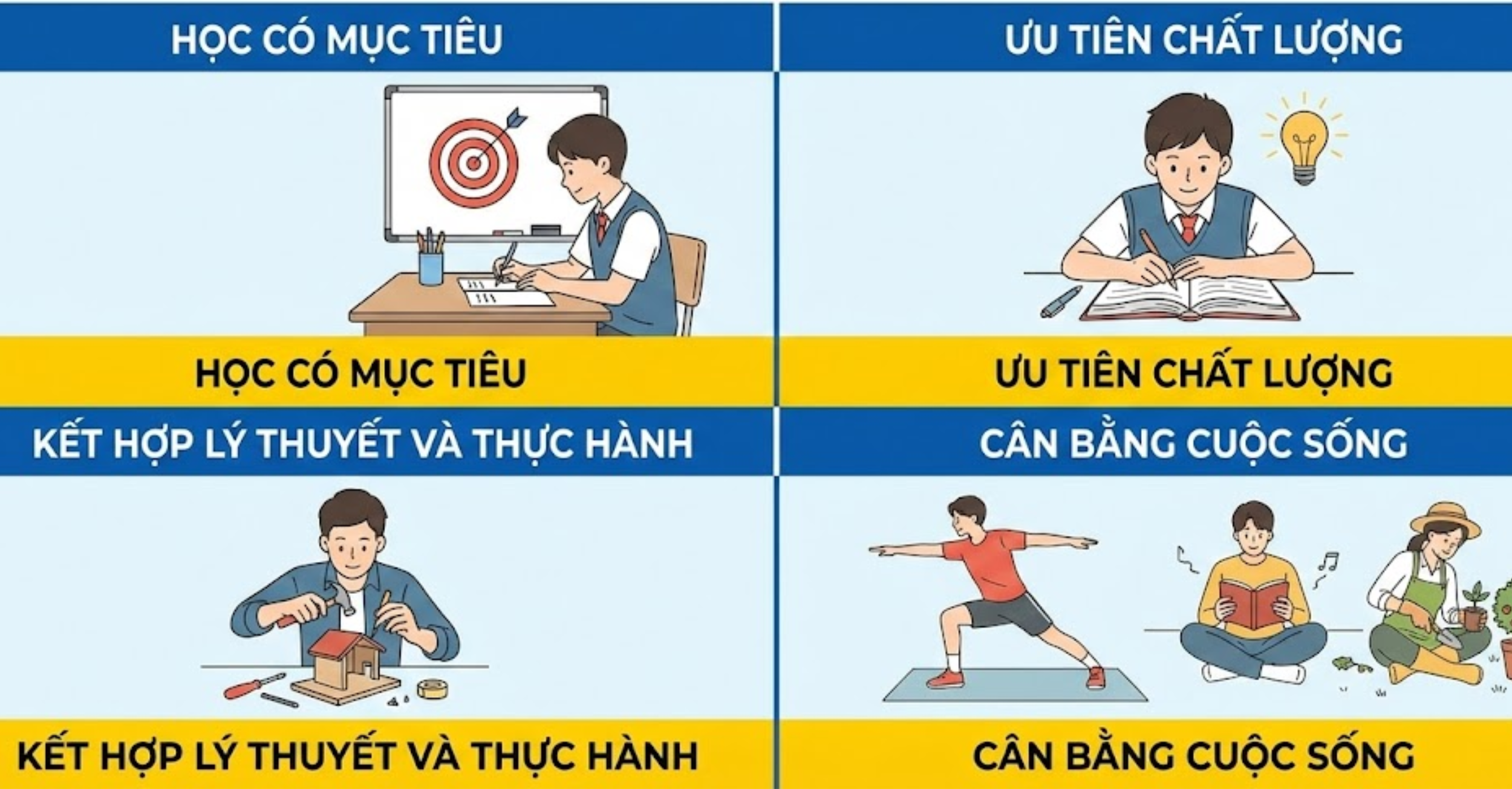Bí quyết để tránh bẫy "học thêm tràn lan" và học tập hiệu quả