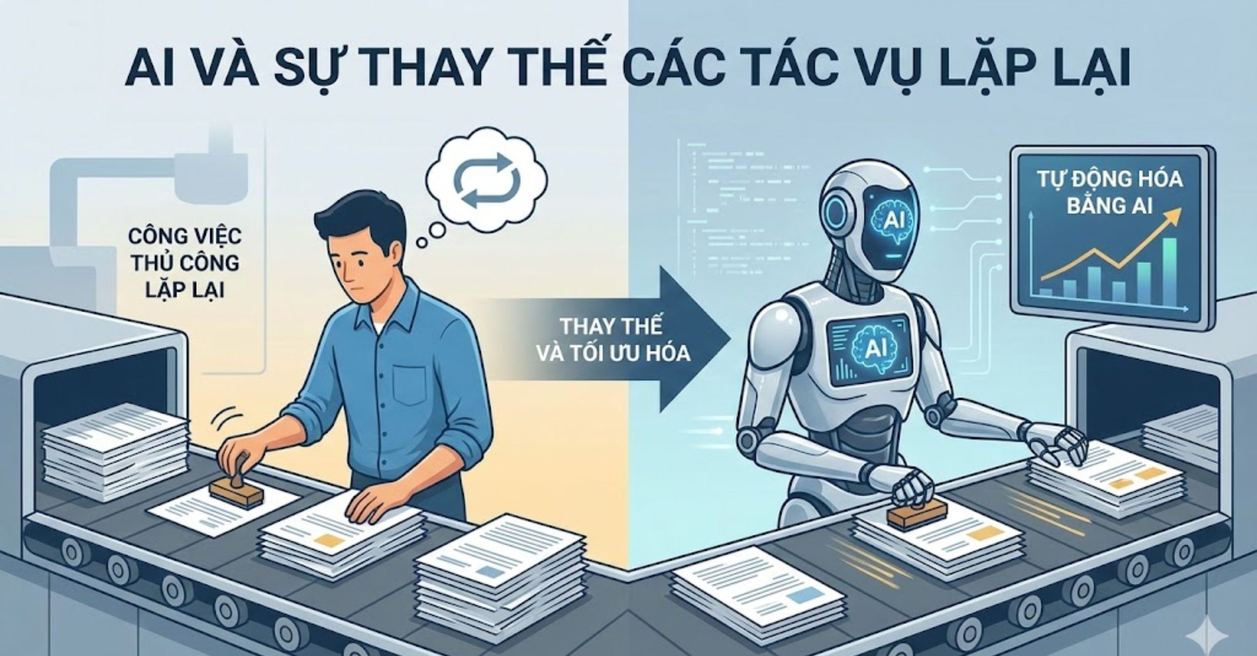 AI và sự thay thế các tác vụ lặp lại