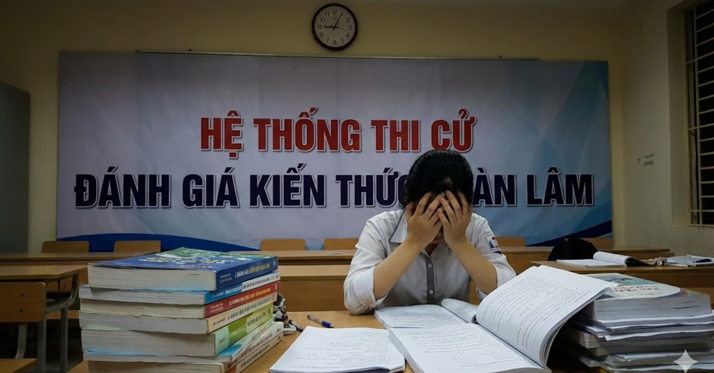 Áp lực từ hệ thống thi cử và đánh giá nặng về kiến thức hàn lâm
