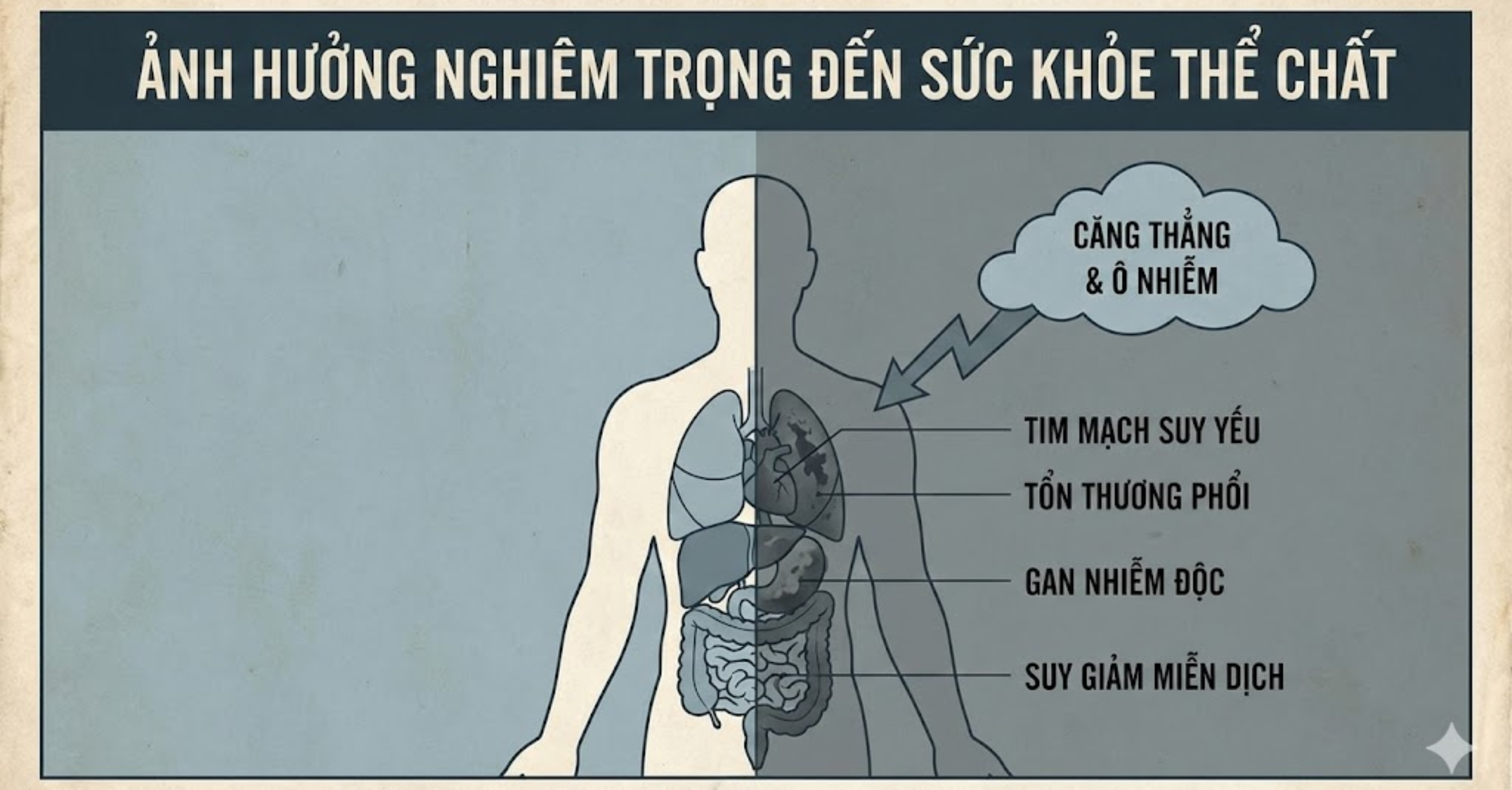 Ảnh hưởng nghiêm trọng đến sức khỏe thể chất