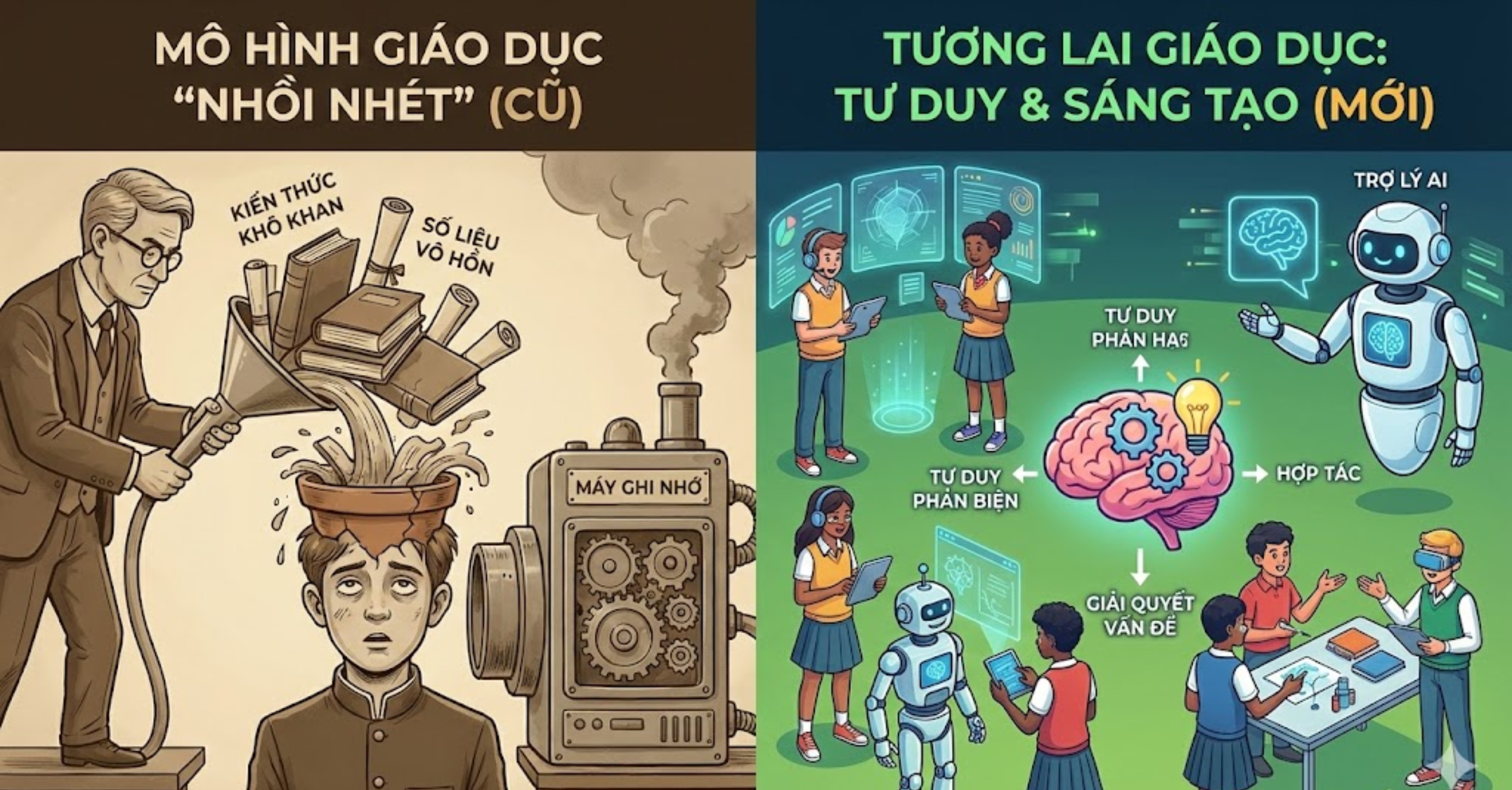 Tại Sao Mô Hình Giáo Dục "Nhồi Nhét" Kiến Thức Đã Lỗi Thời?