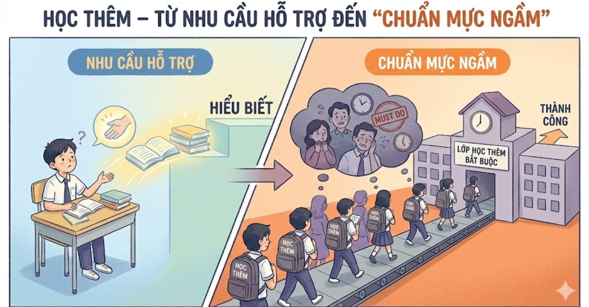 Học thêm – từ nhu cầu hỗ trợ đến “chuẩn mực ngầm” trong giáo dục