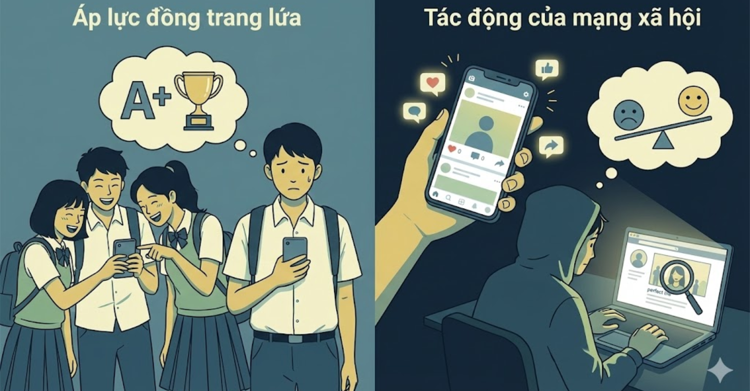 Áp lực đồng trang lứa và tác động của mạng xã hội