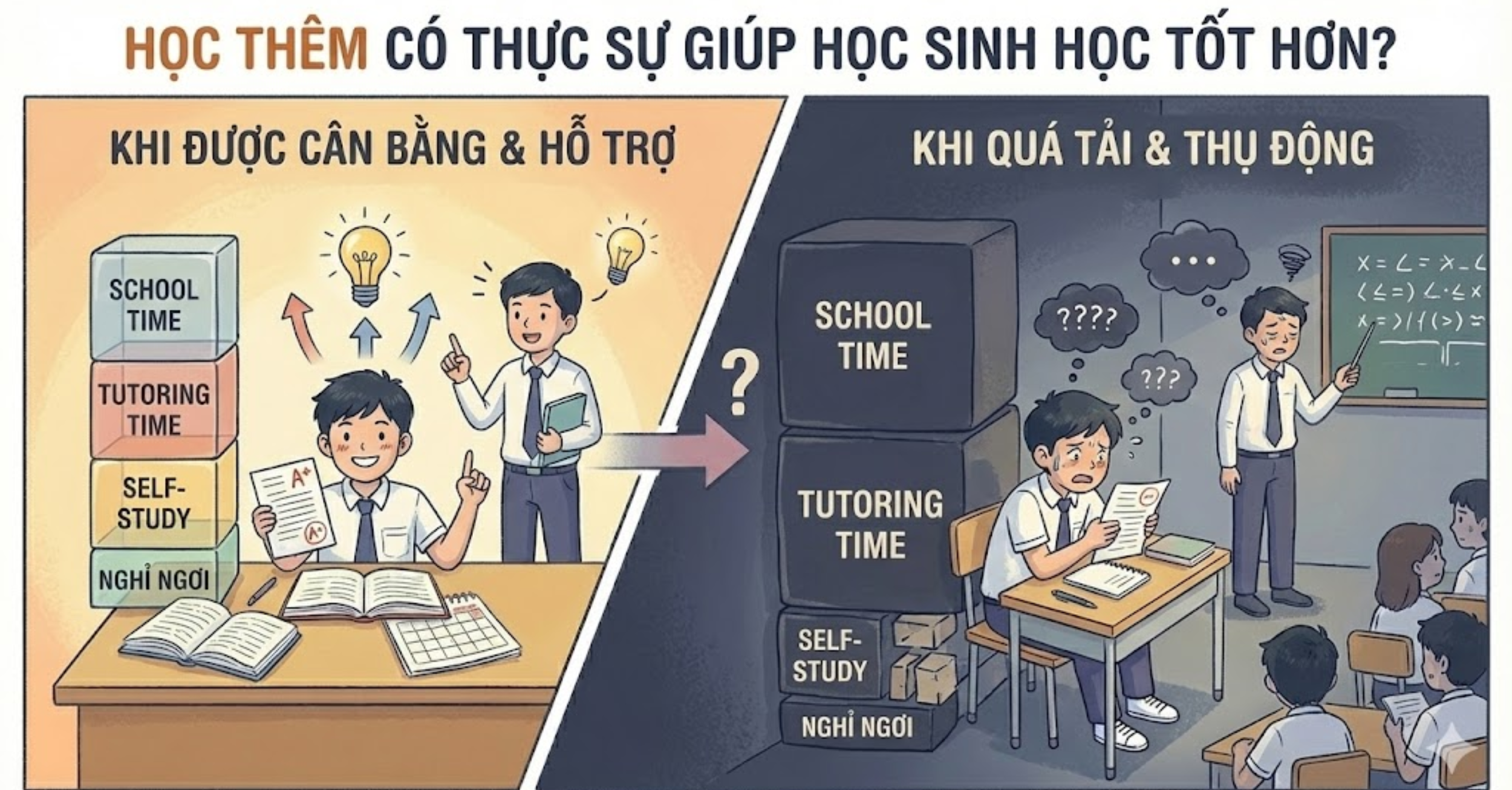 Học thêm có thực sự giúp học sinh học tốt hơn?