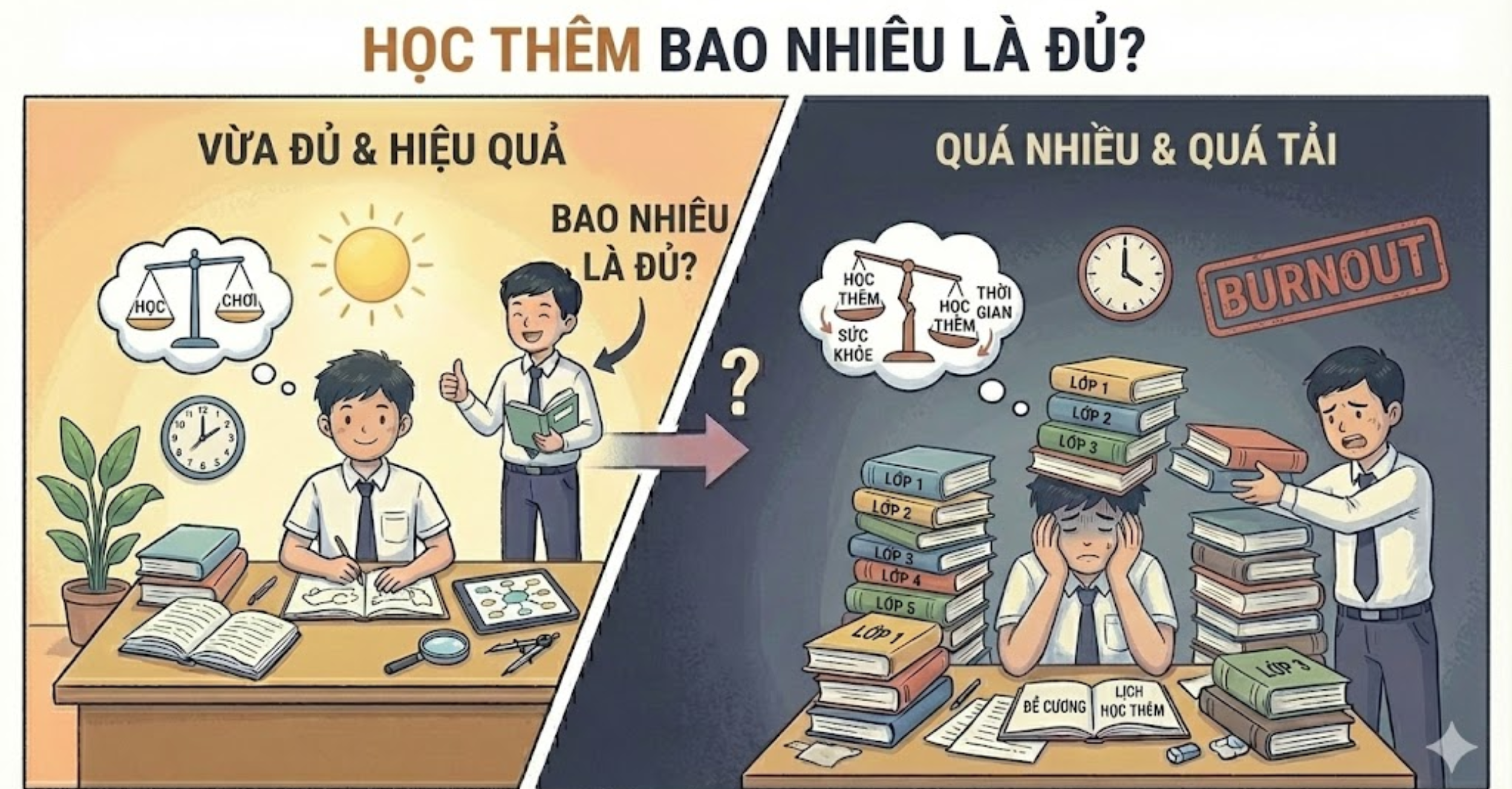 Học thêm bao nhiêu là đủ?