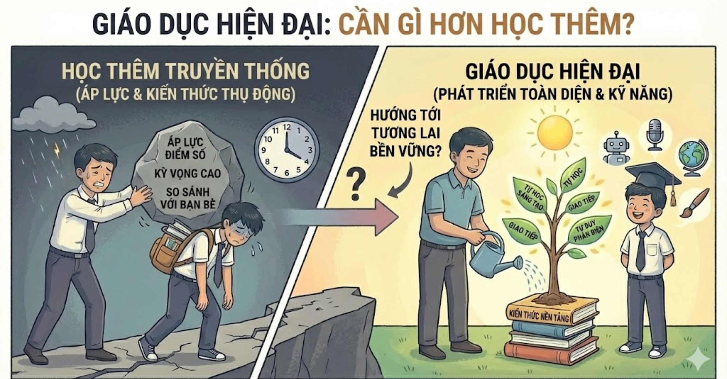 Giáo dục hiện đại cần gì hơn học thêm?