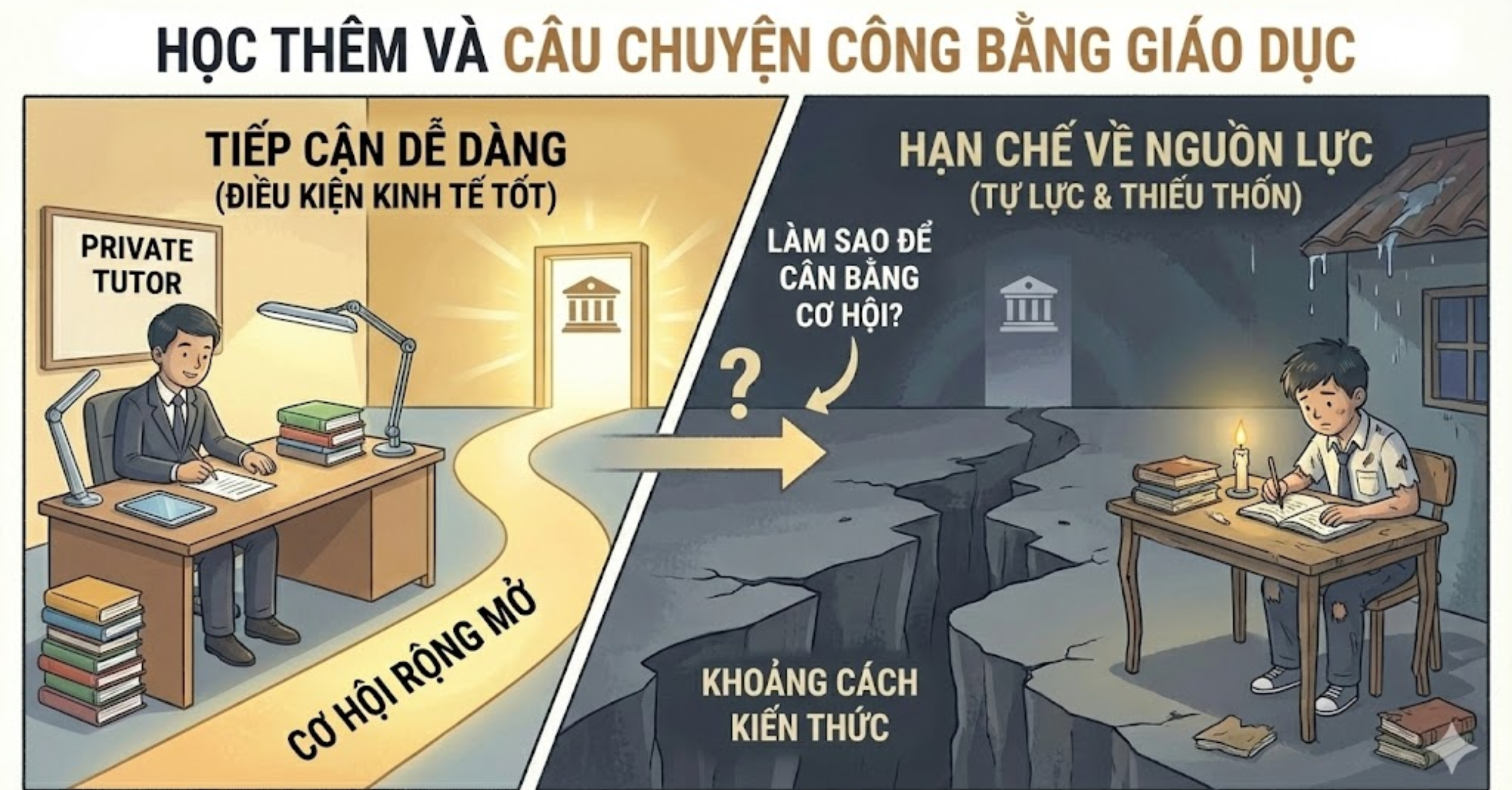 Học thêm và câu chuyện công bằng giáo dục