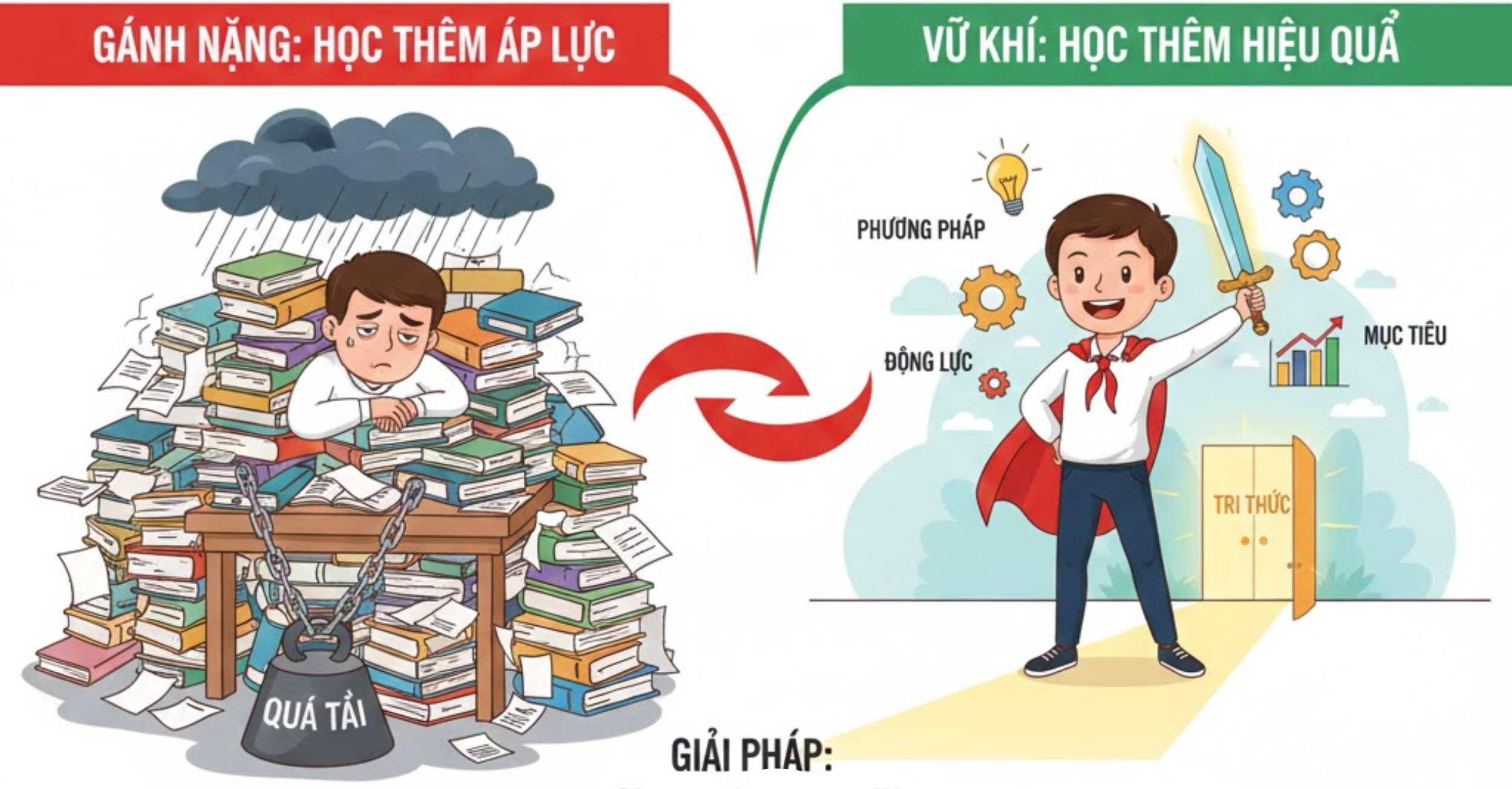 Giải pháp: Biến học thêm từ "gánh nặng" thành "vũ khí"