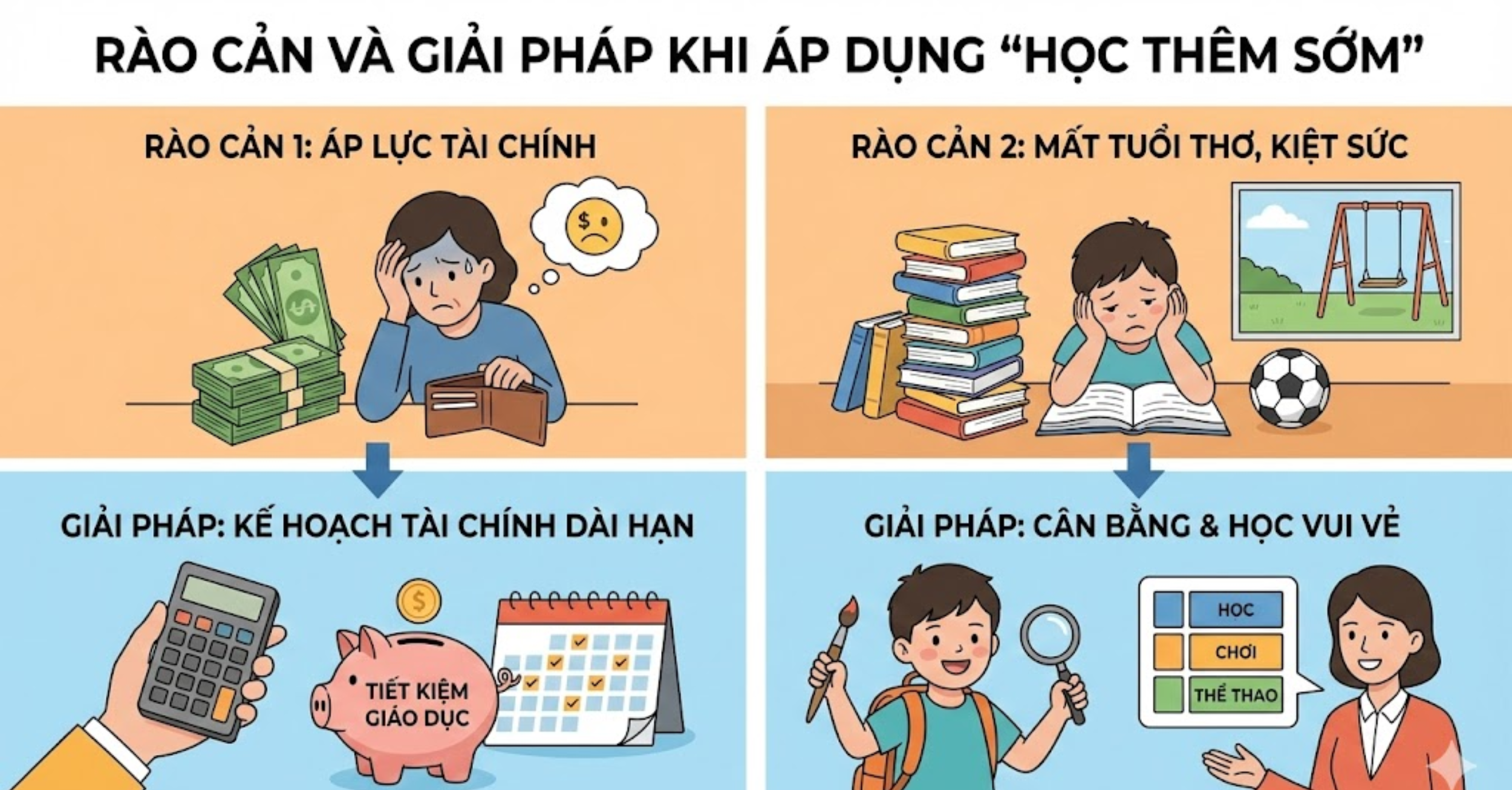 Những rào cản và cách vượt qua khi áp dụng "Học thêm sớm"