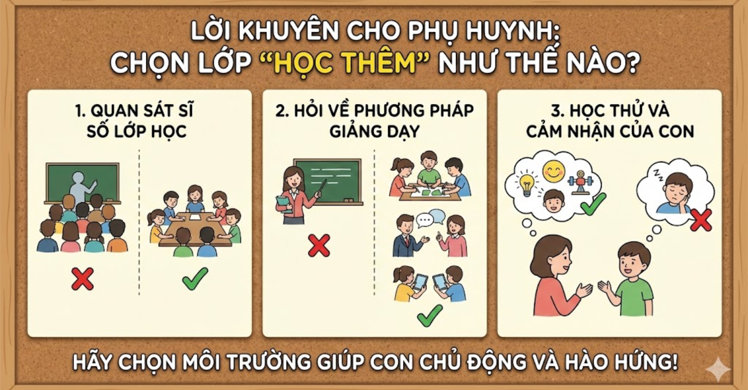 Lời khuyên cho phụ huynh: Chọn lớp "học thêm" như thế nào?