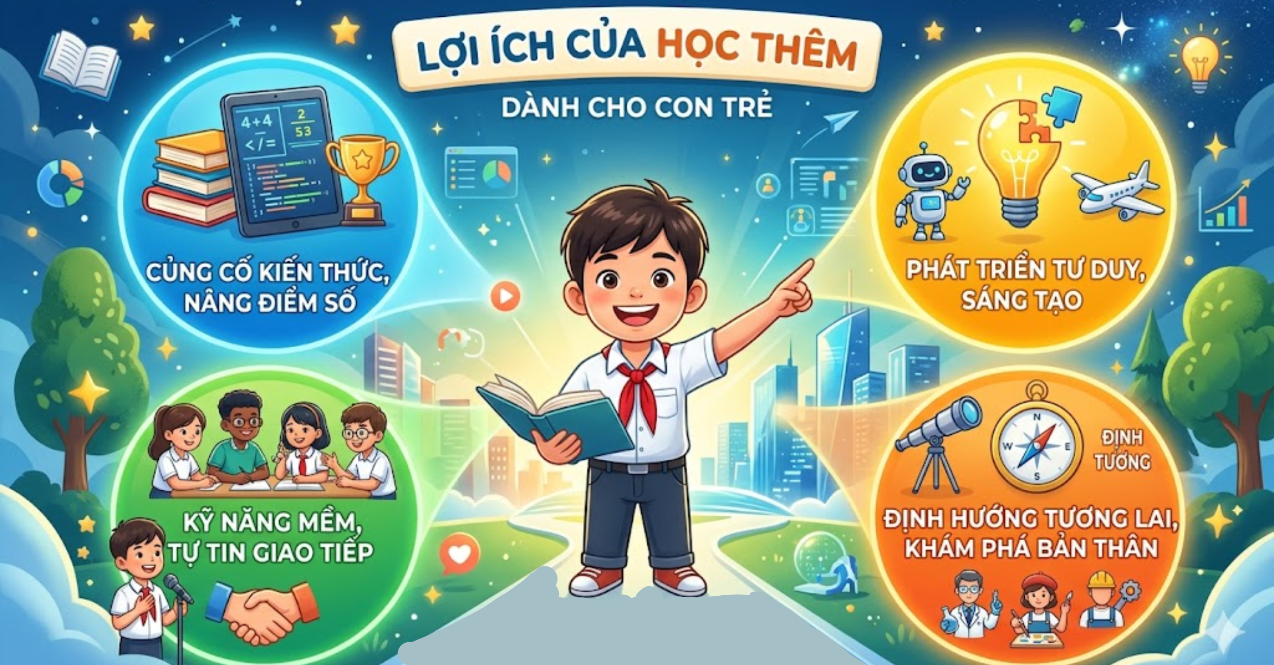 Những lợi ích không thể phủ nhận khi cho con học thêm