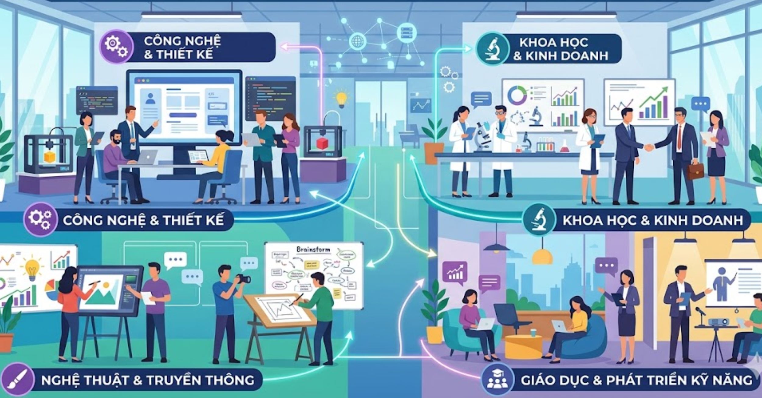 Tạo Ra Không Gian Hợp Tác Và Sáng Tạo Liên Ngành
