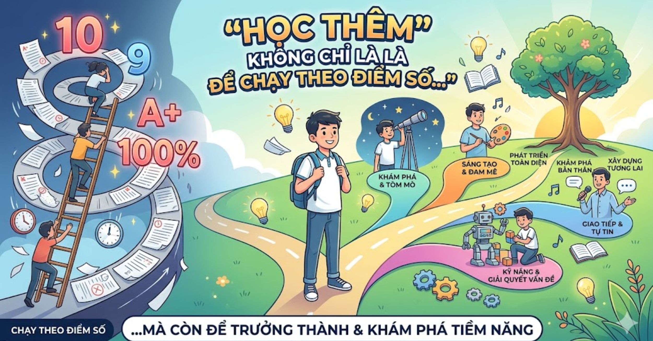 Học thêm không chỉ là để chạy theo điểm số