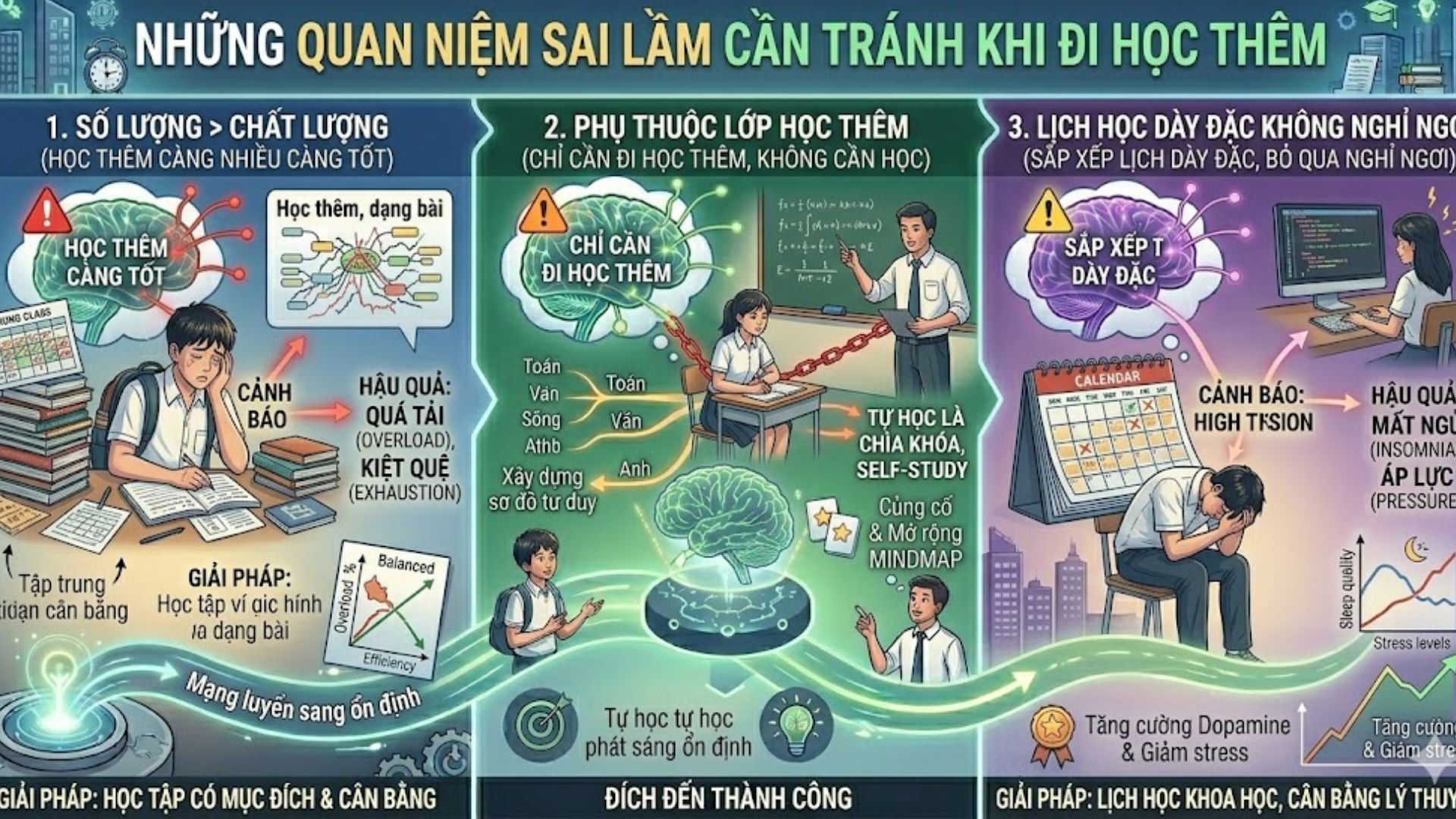 Những quan niệm sai lầm cần tránh khi đi học thêm