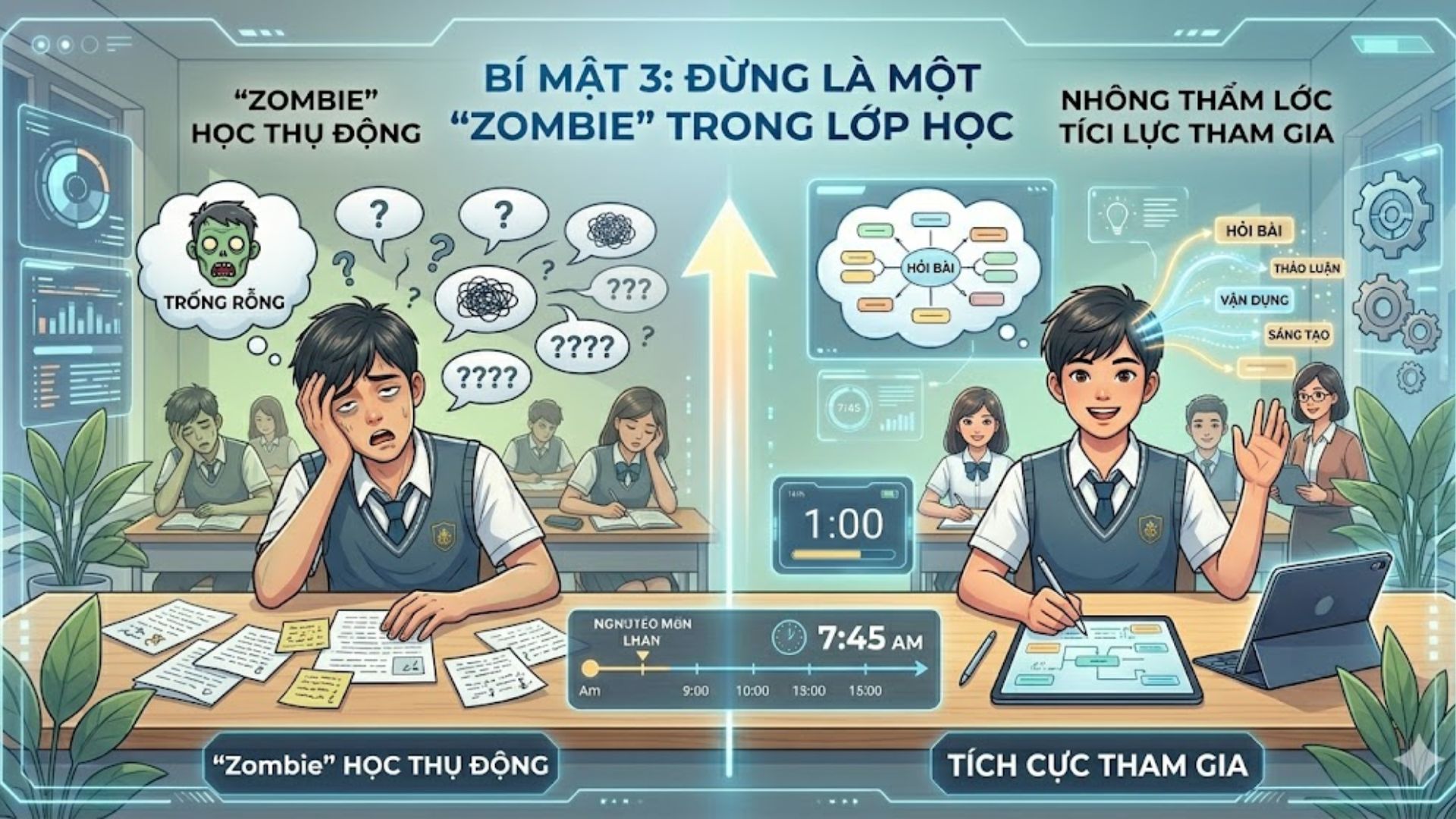 Bí mật 3: Đừng là một "Zombie" trong lớp học