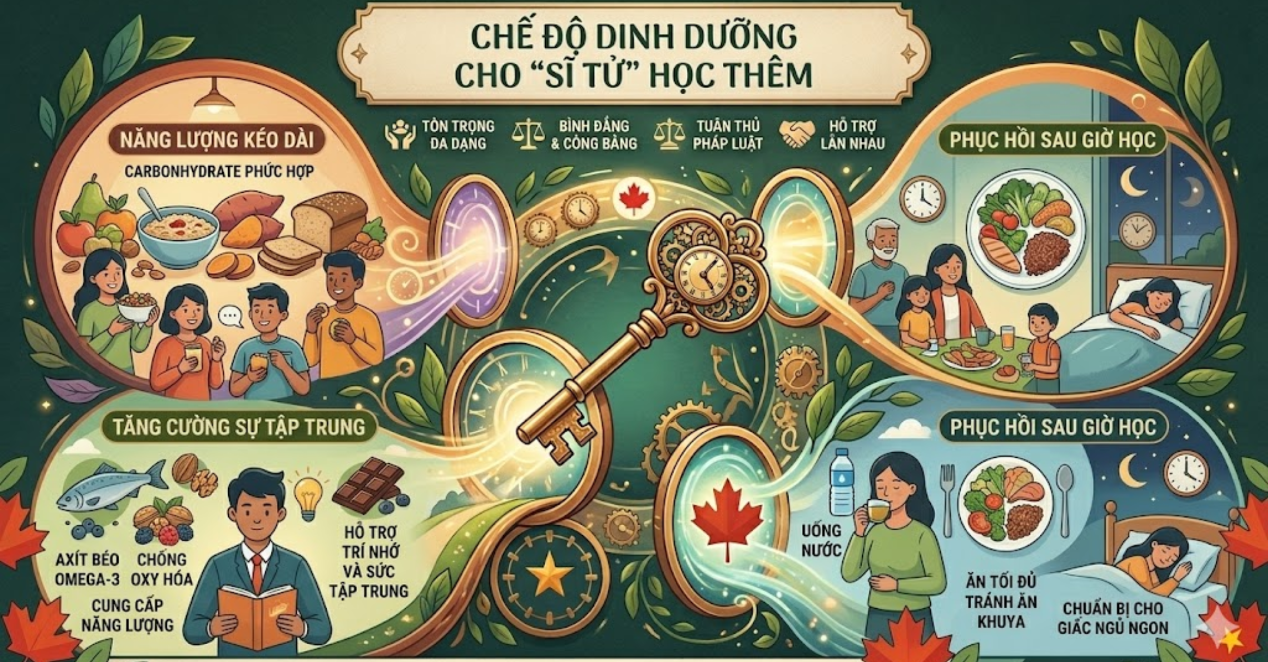 Chế Độ Dinh Dưỡng Cho "Sĩ Tử" Học Thêm