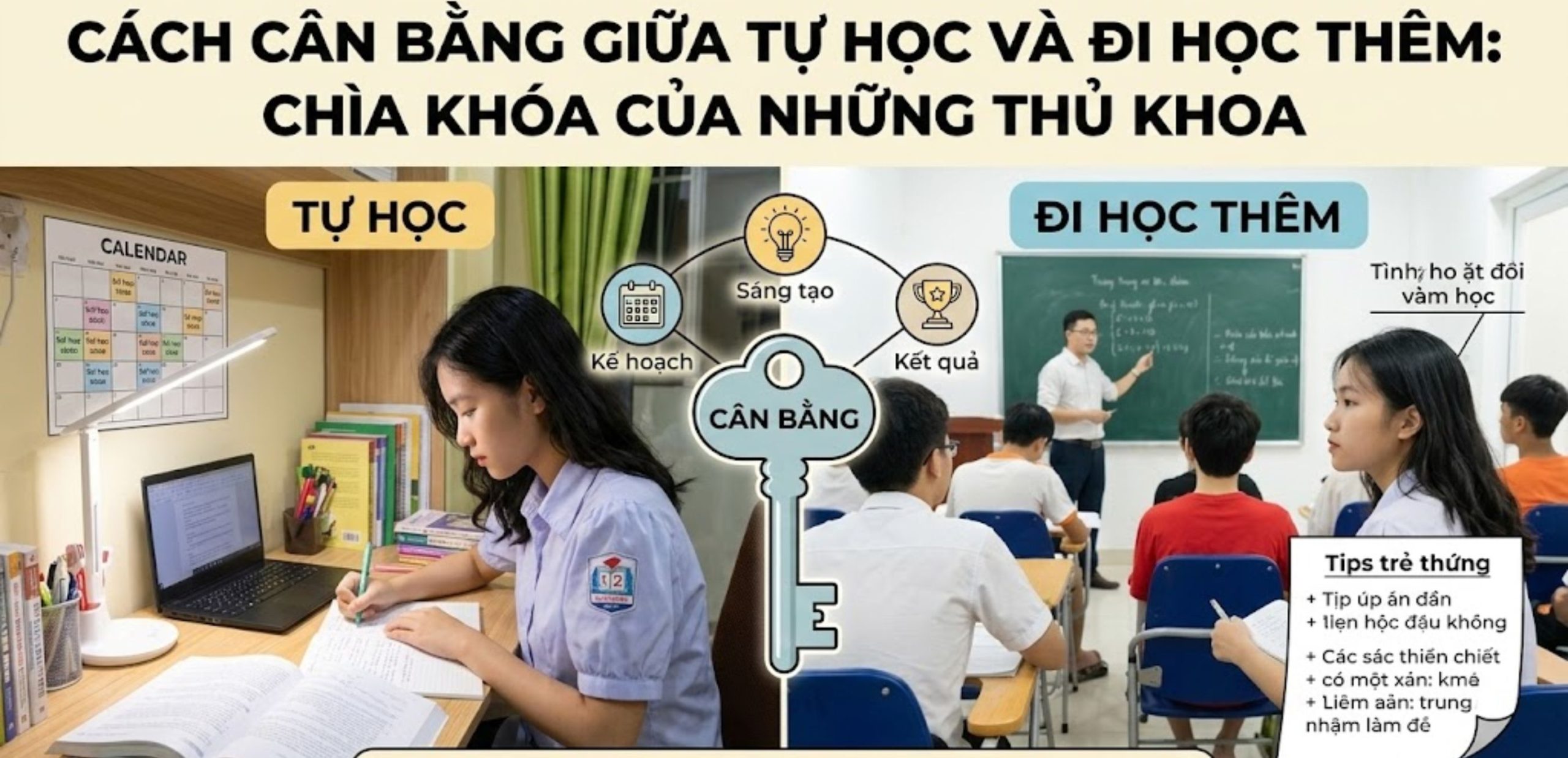 Cách Cân Bằng Giữa Tự Học Và Đi Học Thêm: Chìa Khóa Của Những Thủ Khoa