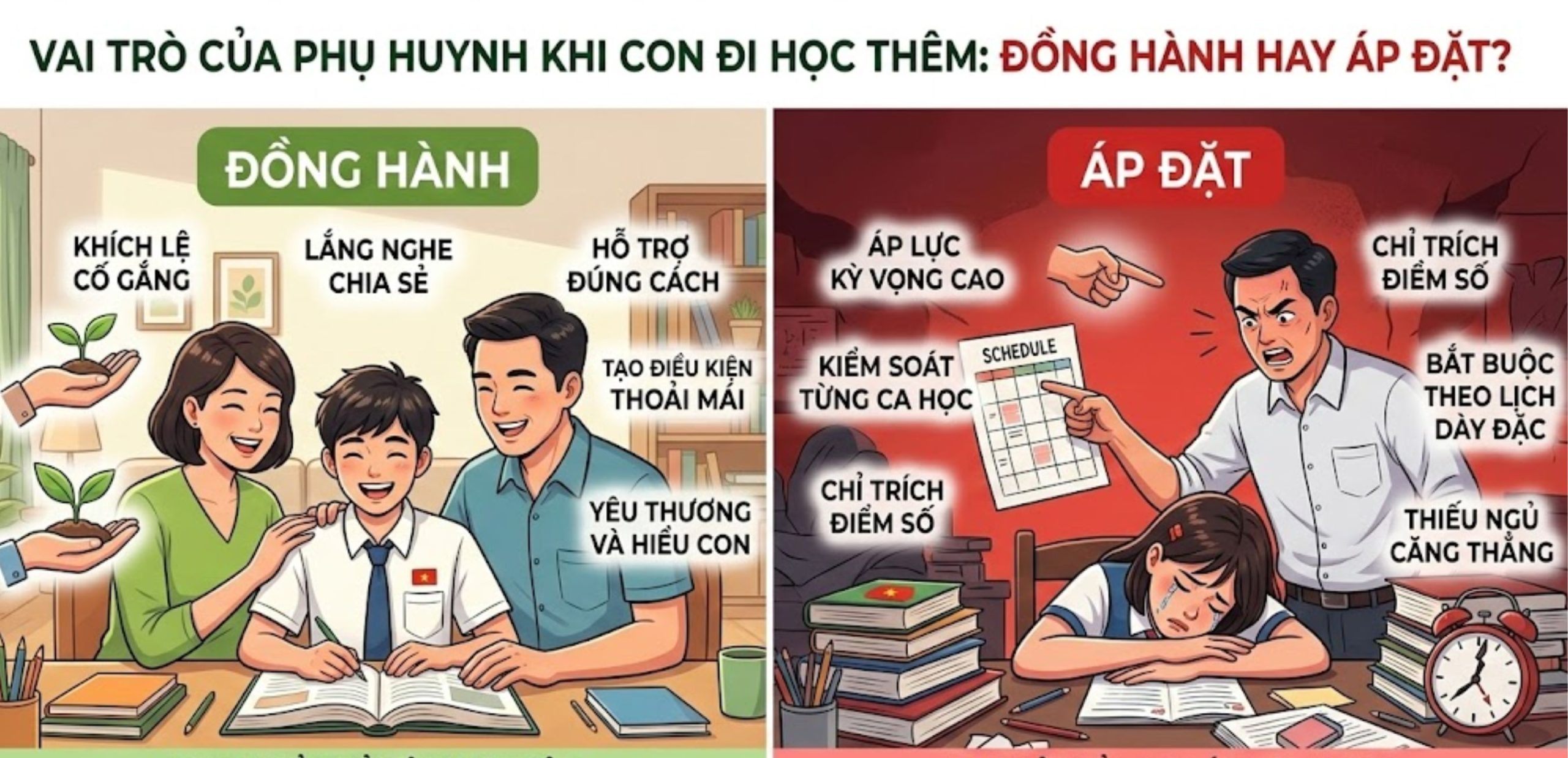 Vai Trò Của Phụ Huynh Khi Con Đi Học Thêm: Đồng Hành Hay Áp Đặt?