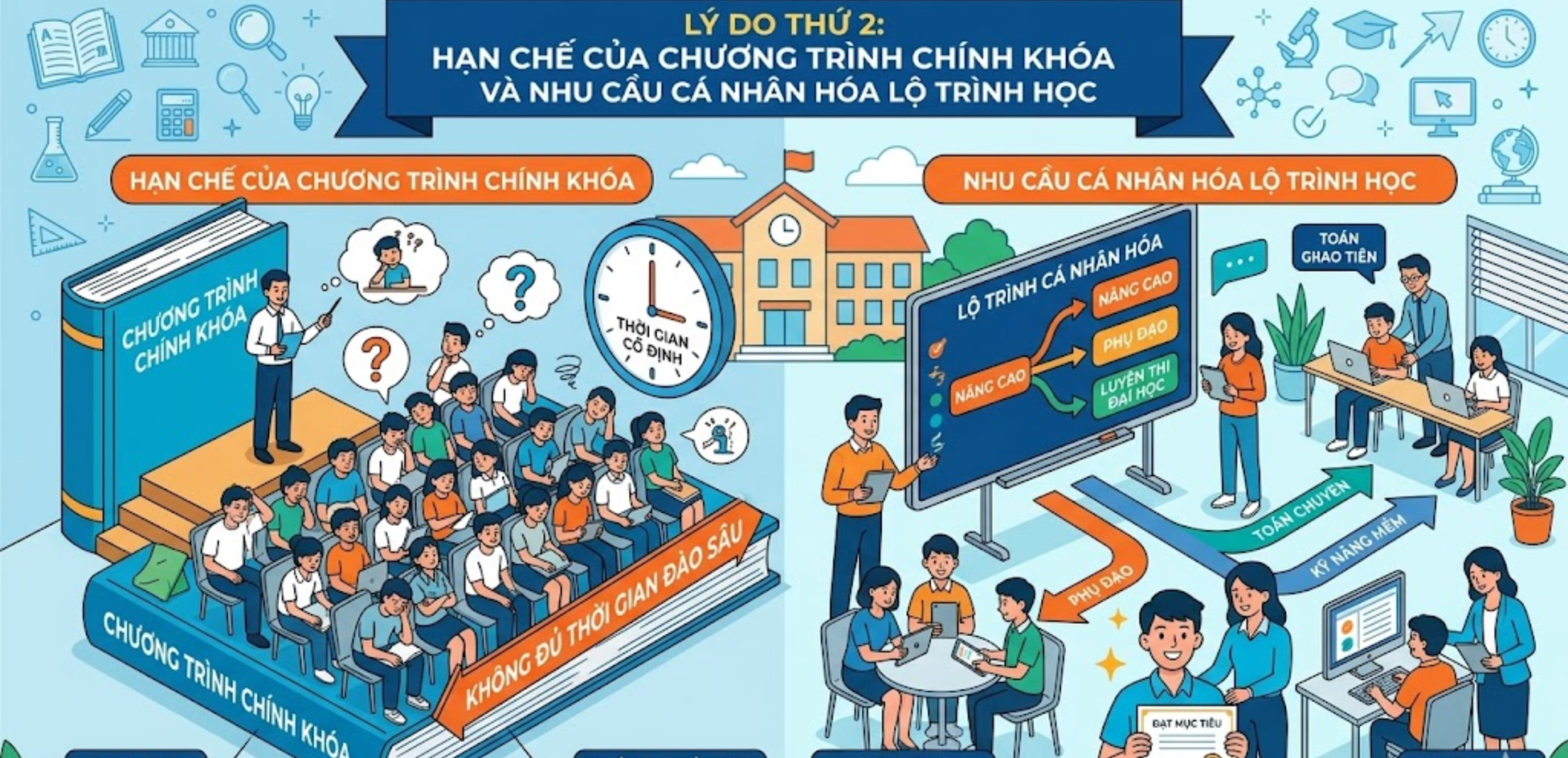 Lý Do Thứ 2: Hạn Chế Của Chương Trình Chính Khóa Và Nhu Cầu Cá Nhân Hóa Lộ Trình Học