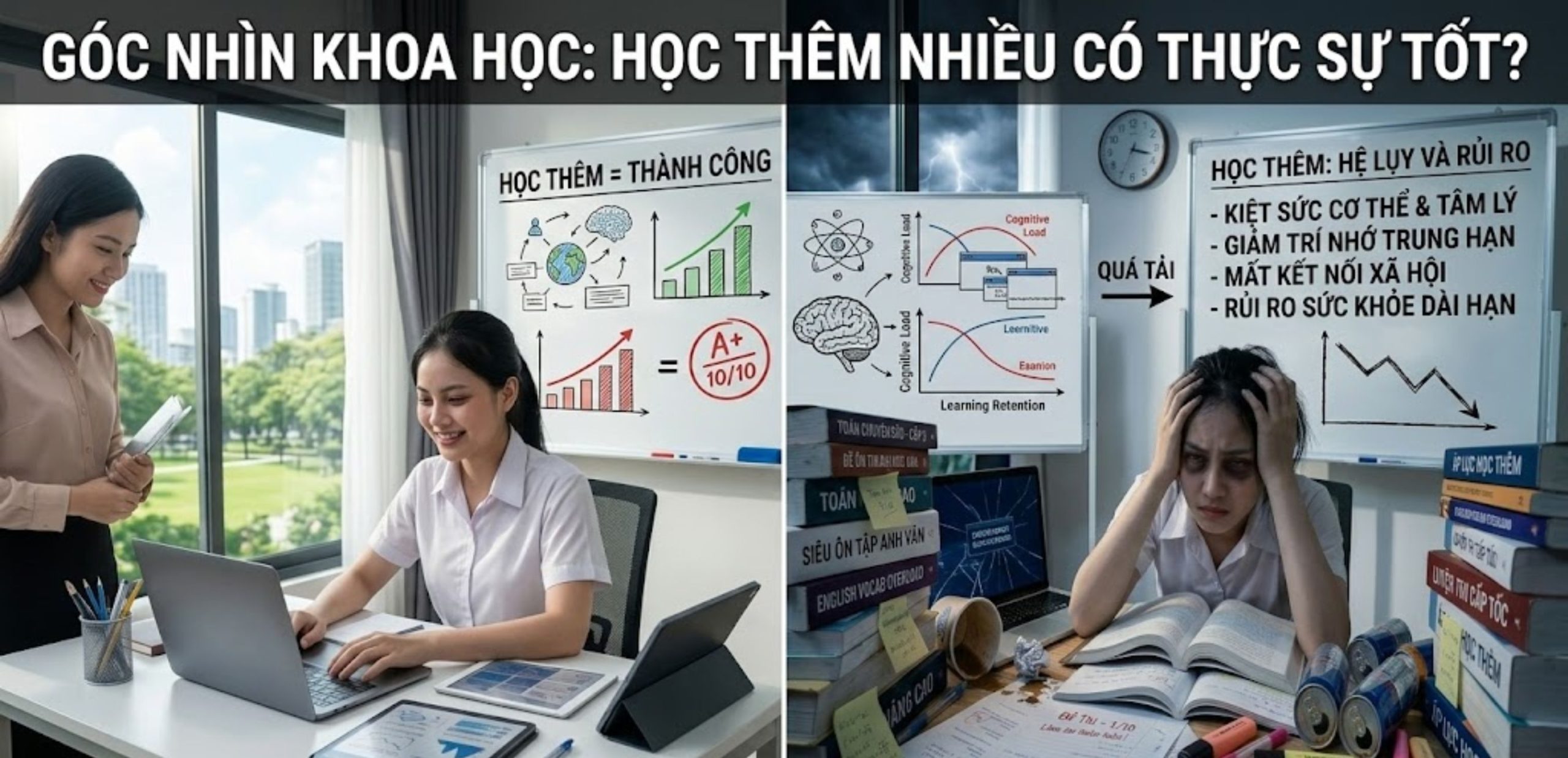 Góc nhìn khoa học: Học thêm nhiều có thực sự tốt?