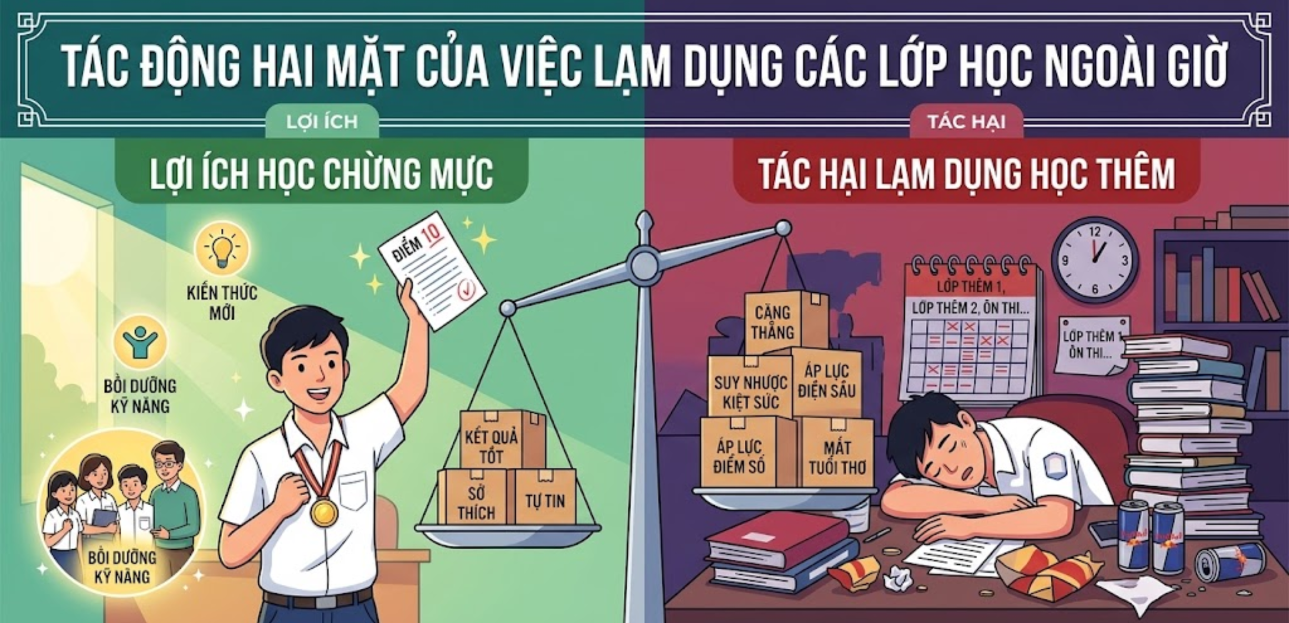 Tác Động Hai Mặt Của Việc Lạm Dụng Các Lớp Học Ngoài Giờ