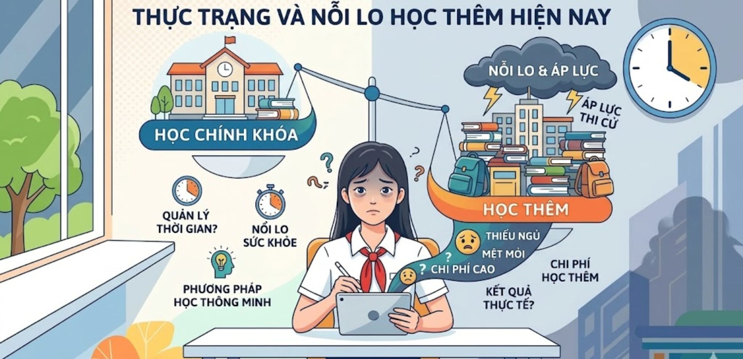 Thực trạng và nỗi lo mang tên "học thêm" hiện nay